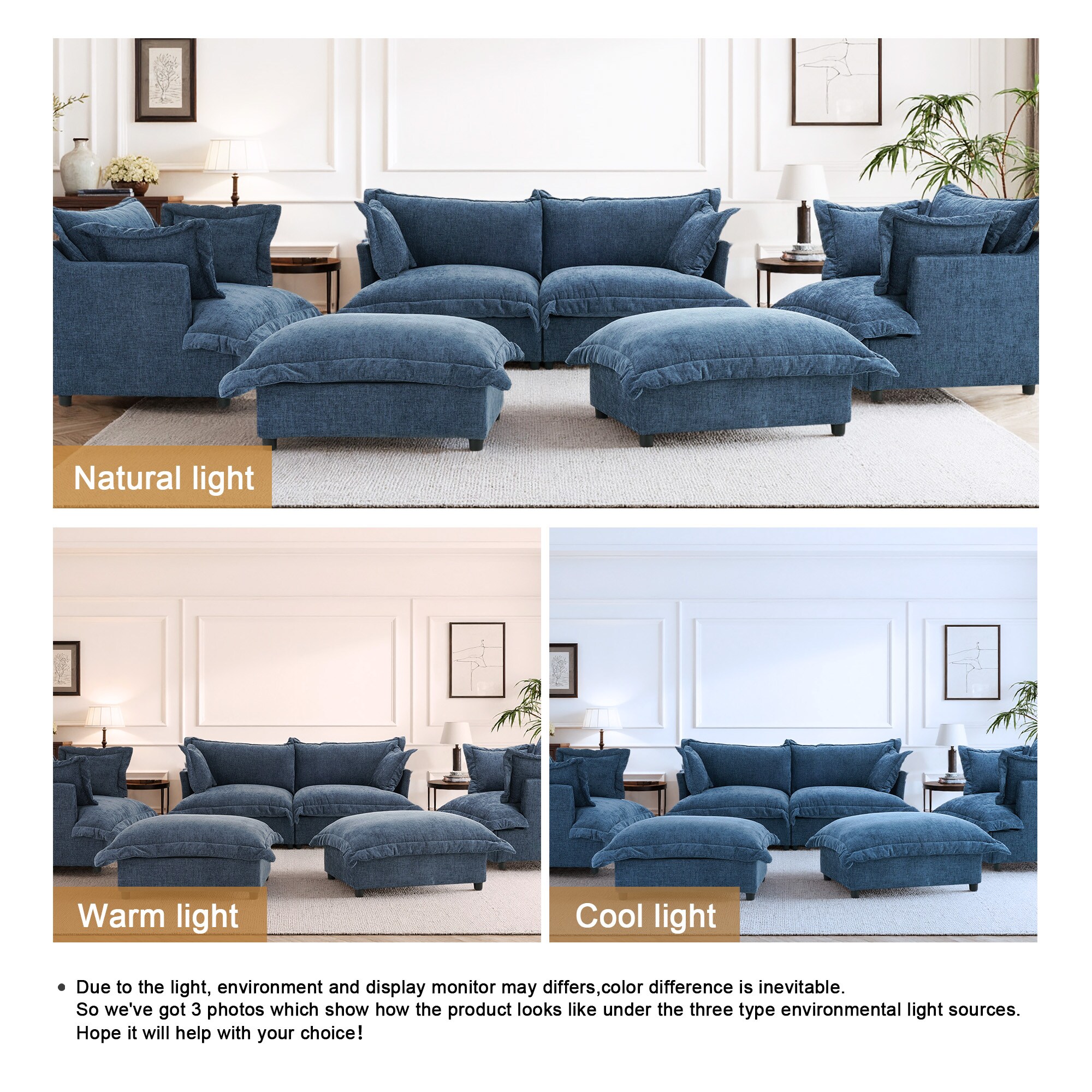 Dreamsidea CS11-NAV-LR-2SC-2OT Sofas-Loveseats - View #4