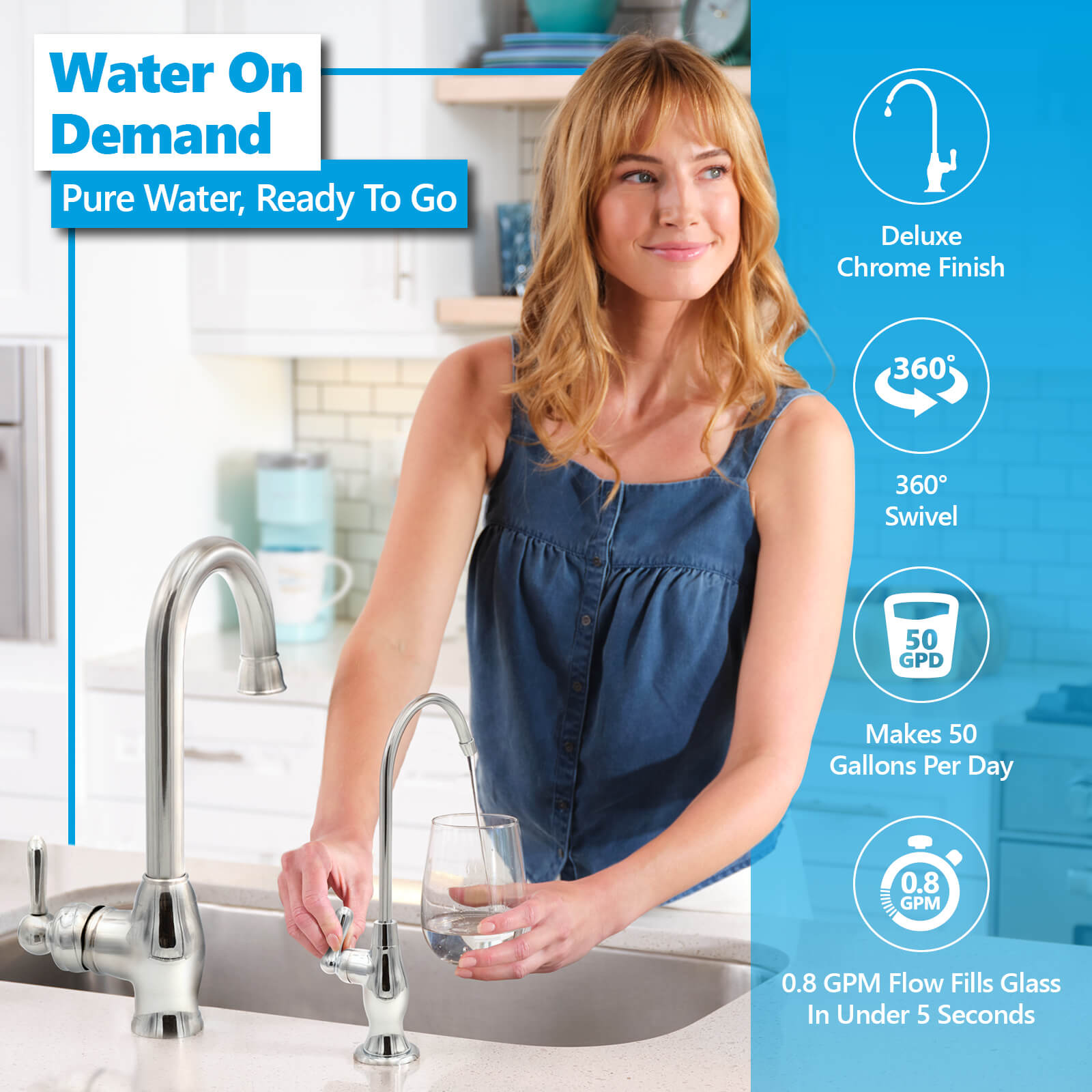 Express Water 10-Stage 50 GPD Alkaline RO Under-Sink Filtration System