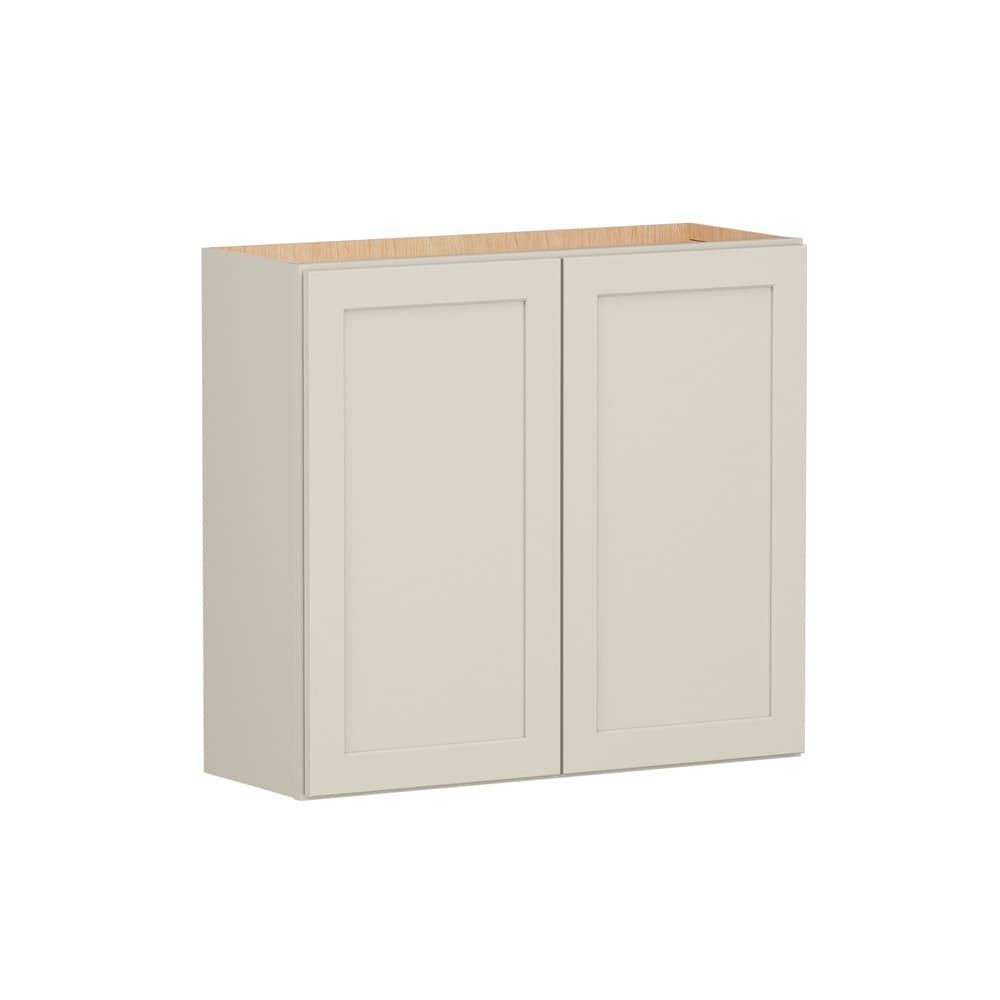 Shenandoah Breckenridge FOL 33-in W x 30-in H x 12-in D Harbor Painted Wall Fully Assembled Cabinet Recessed Panel Shaker