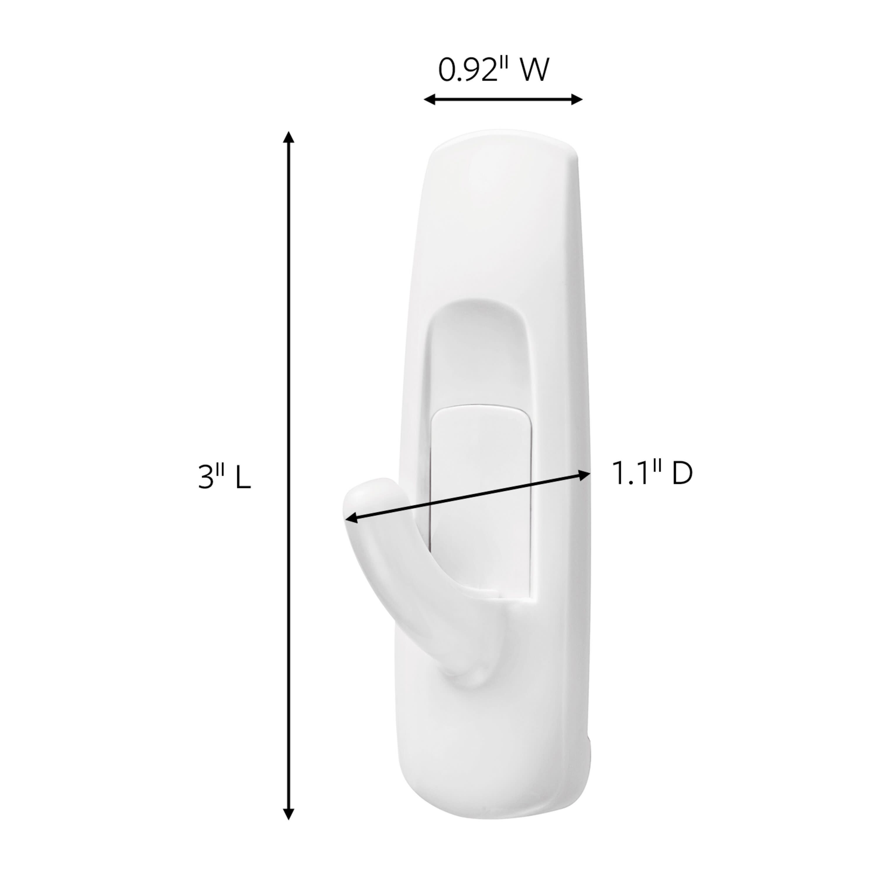 3M 17003-VP-3PK Command Large Utility Hooks With Adhesive Strips White  Value Pack Of 3: Command Removable Clips, Hooks & Accessories  (051131949416-1)