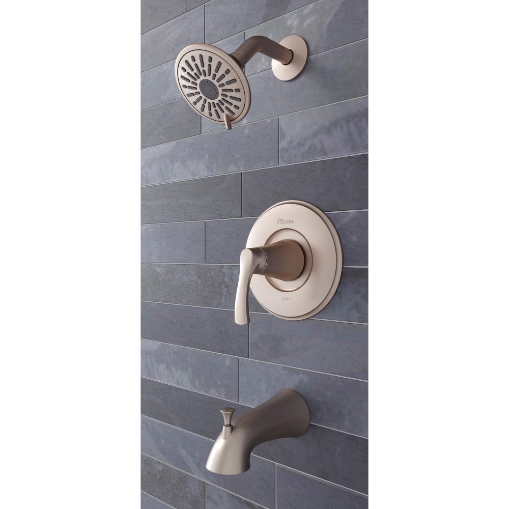 Pfister Masey Brushed Nickel 1handle Multifunction Round Bathtub and