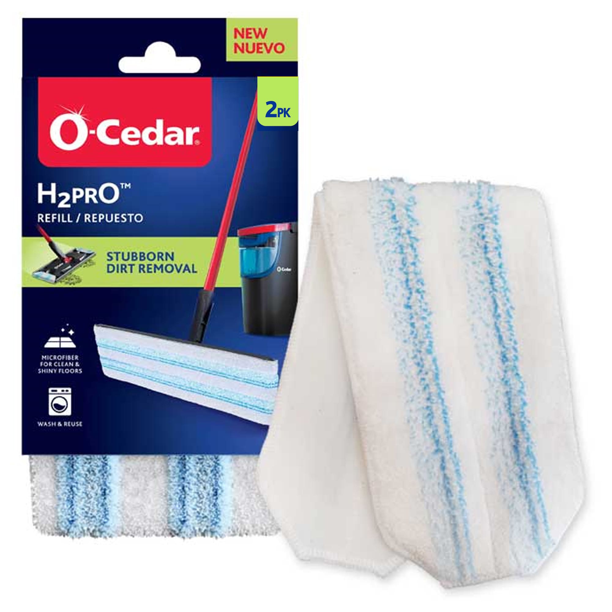 O-Cedar H2PRO Microfiber Replacement Pad 2 -Pack #175782