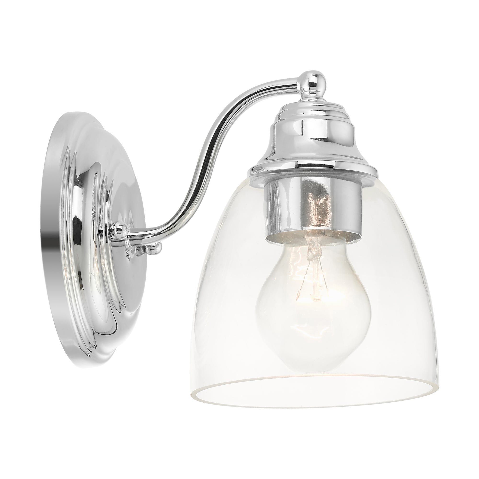 Montgomery Polished Chrome 7'' Transitional Vanity Sconce