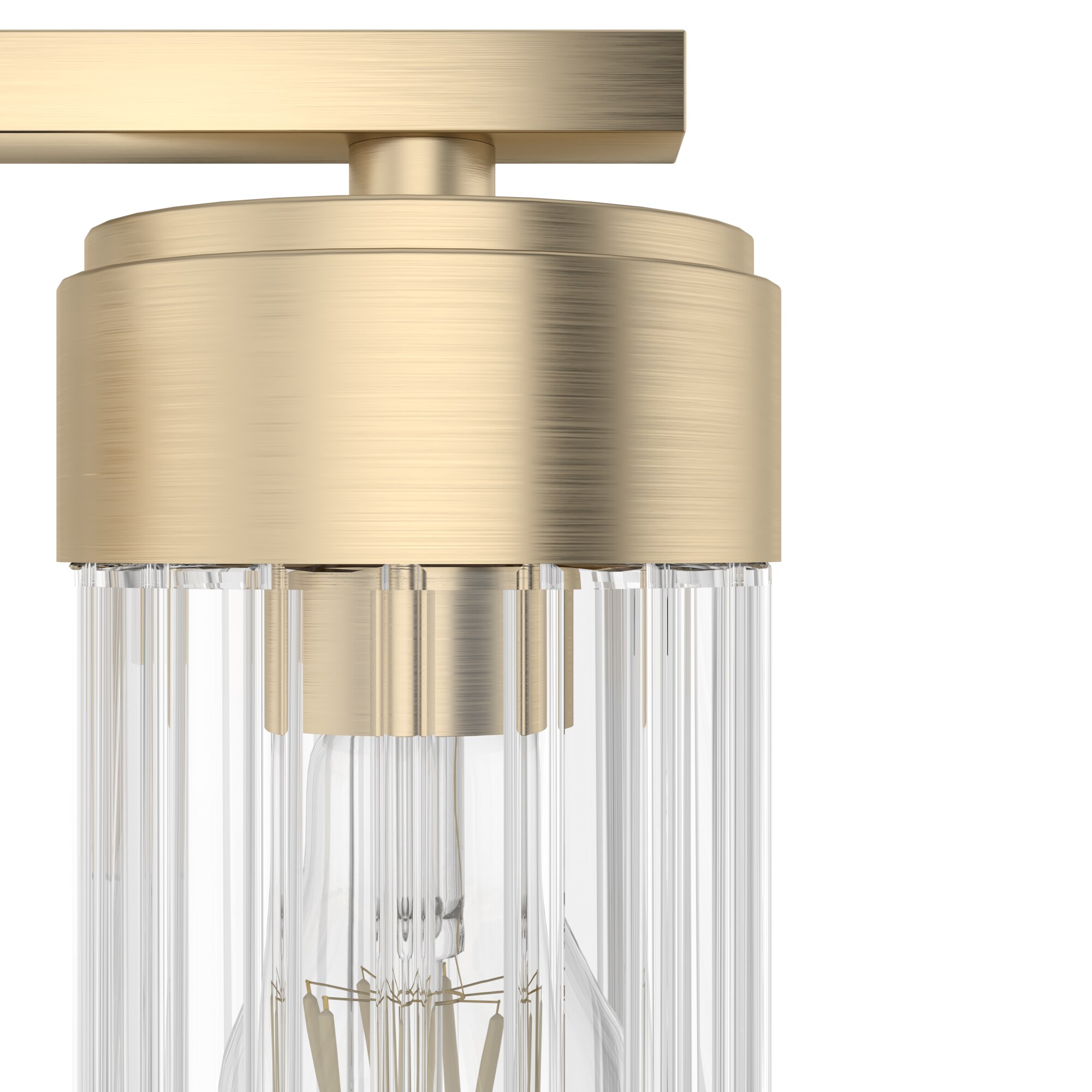 Gatz Alturas Gold 4-Light Fluted Glass Vanity Fixture