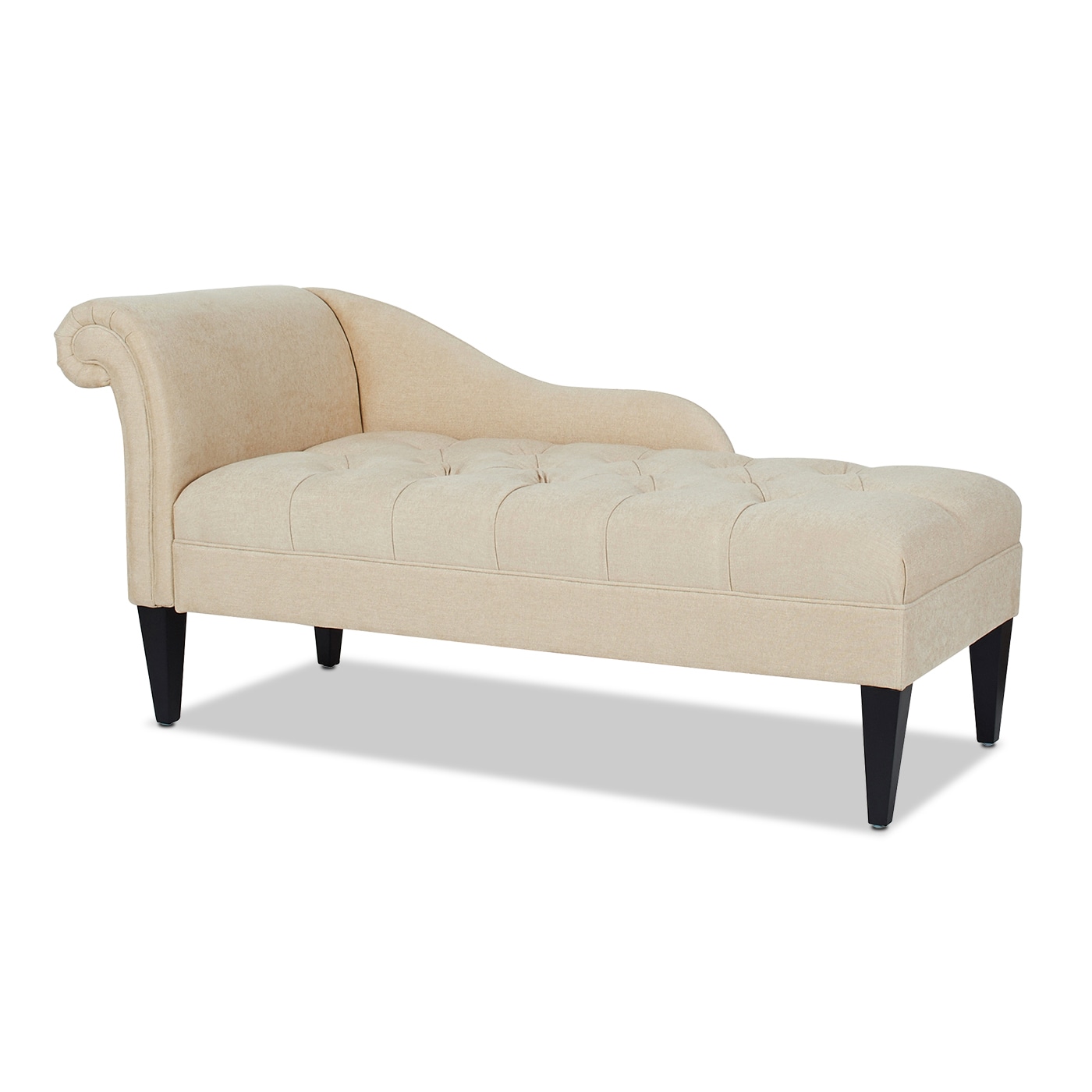 Jennifer Taylor Home Harrison Midcentury Beige Chenille Chaise Lounge in  the Chaise Lounges department at