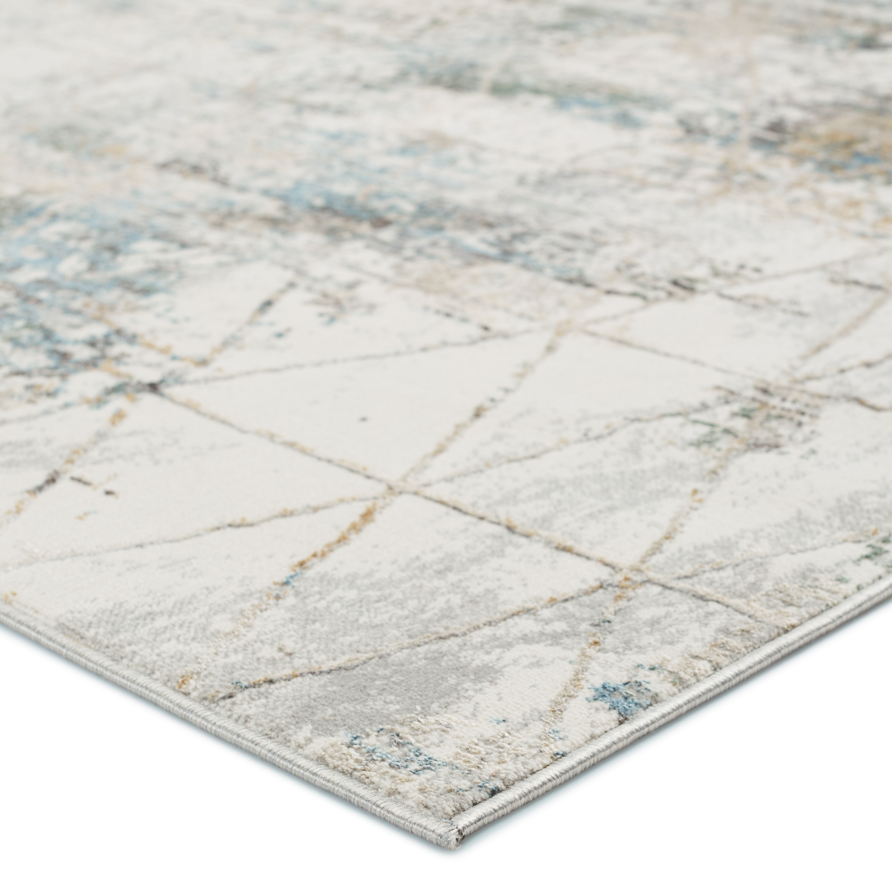 Melo Gray Trellis 6' x 9' Synthetic Reversible Area Rug
