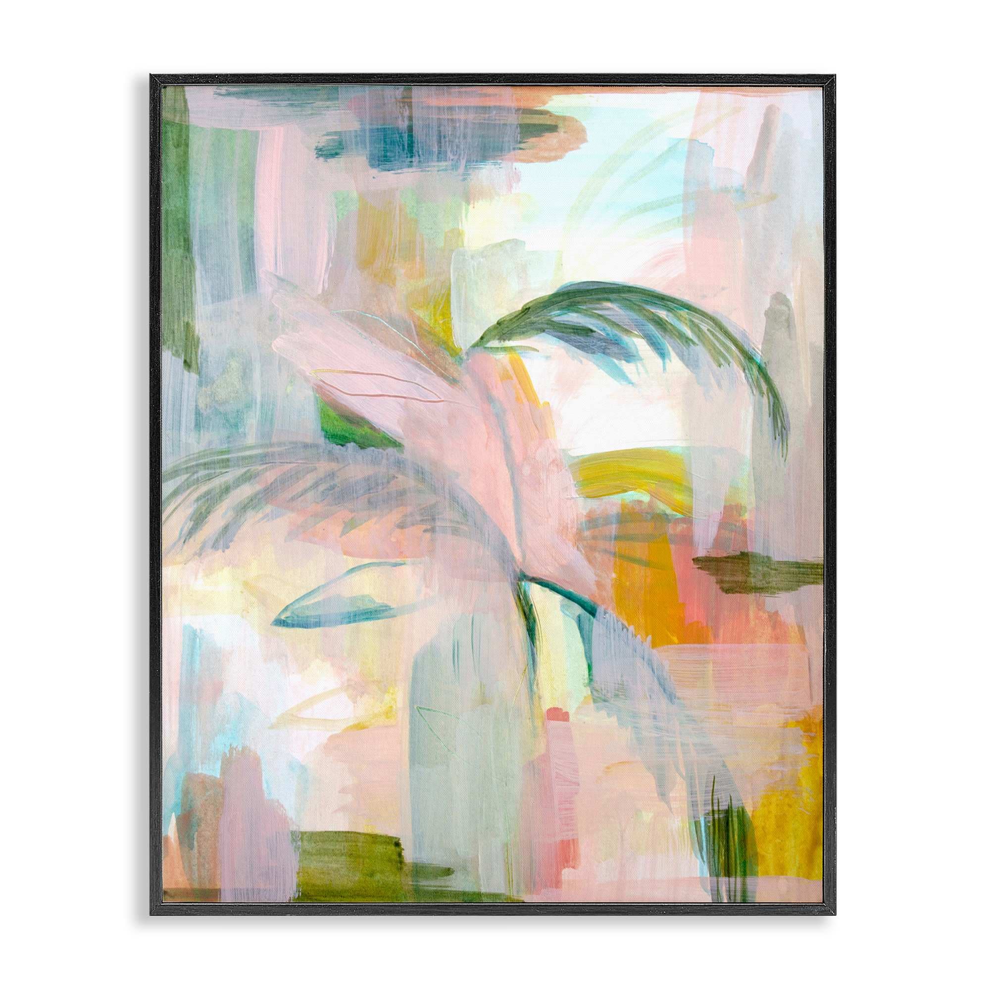 Stupell Industries BU-157-FR-16X20 Palm City Abstraction Black Framed Giclee Art By Gemma Bardot 16 x 20