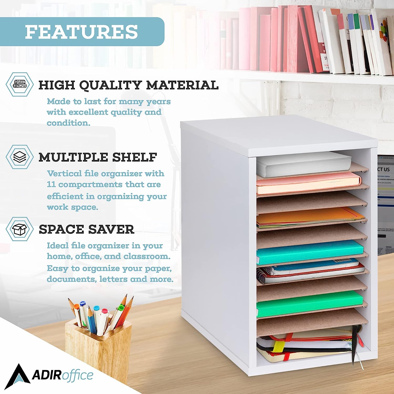 AdirOffice 500-11-WHI-KIT1 Desktop-Organizers - View #5