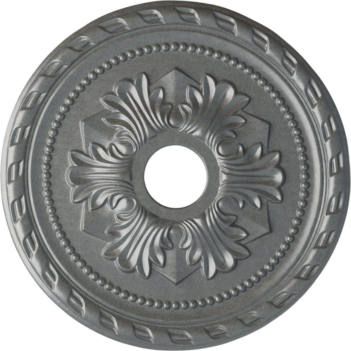 Ekena Millwork CM20PMPLS Palmetto 20.875-in W x 20.875-in L Painted Platinum Polyurethane Whole Ceiling Medallion