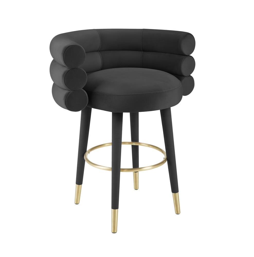 betty gray velvet counter stool