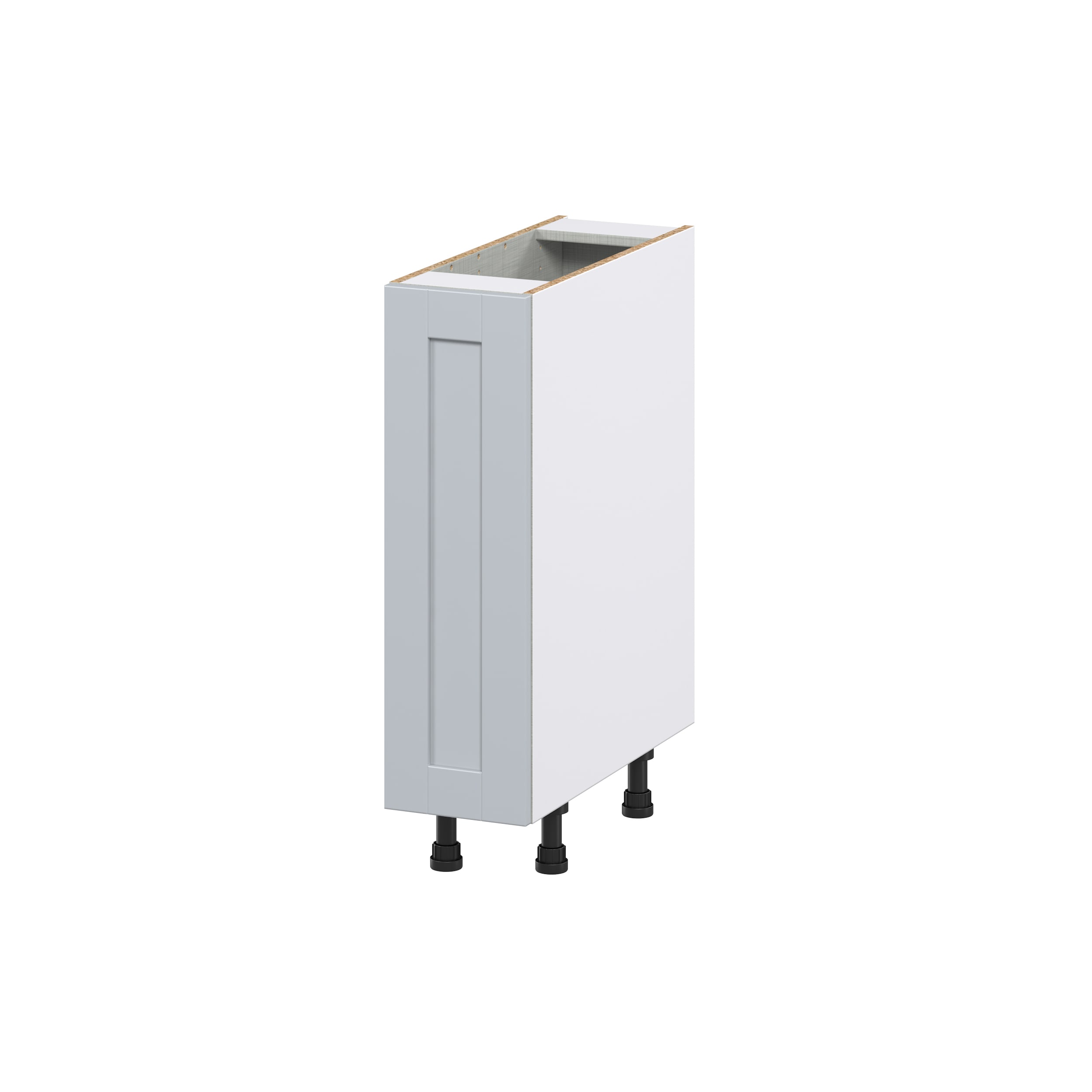 Hugo&Borg DSB9FHPOL-CH Charlesberg 9-in W x 34.5-in H x 25-in D Light Gray Pull-out cabinet Base Fully assembled Cabinet (Recessed Panel Shaker)