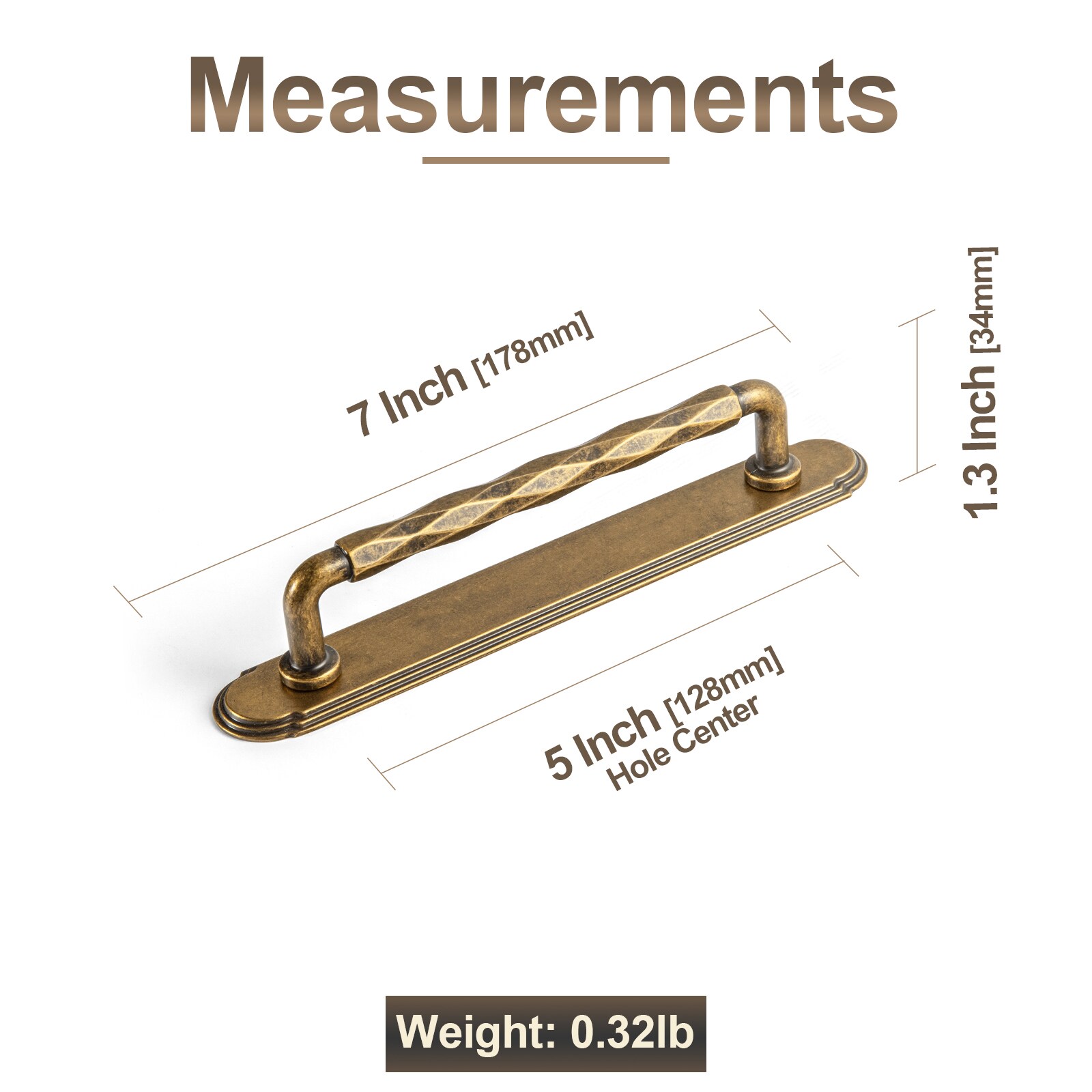 Miaokesen 5-1/16-in , 128mm Center to Center Antique Brass Cylindrical Bar  Drawer Pull 2 -Pack in the Drawer Pulls department at Lowes.com