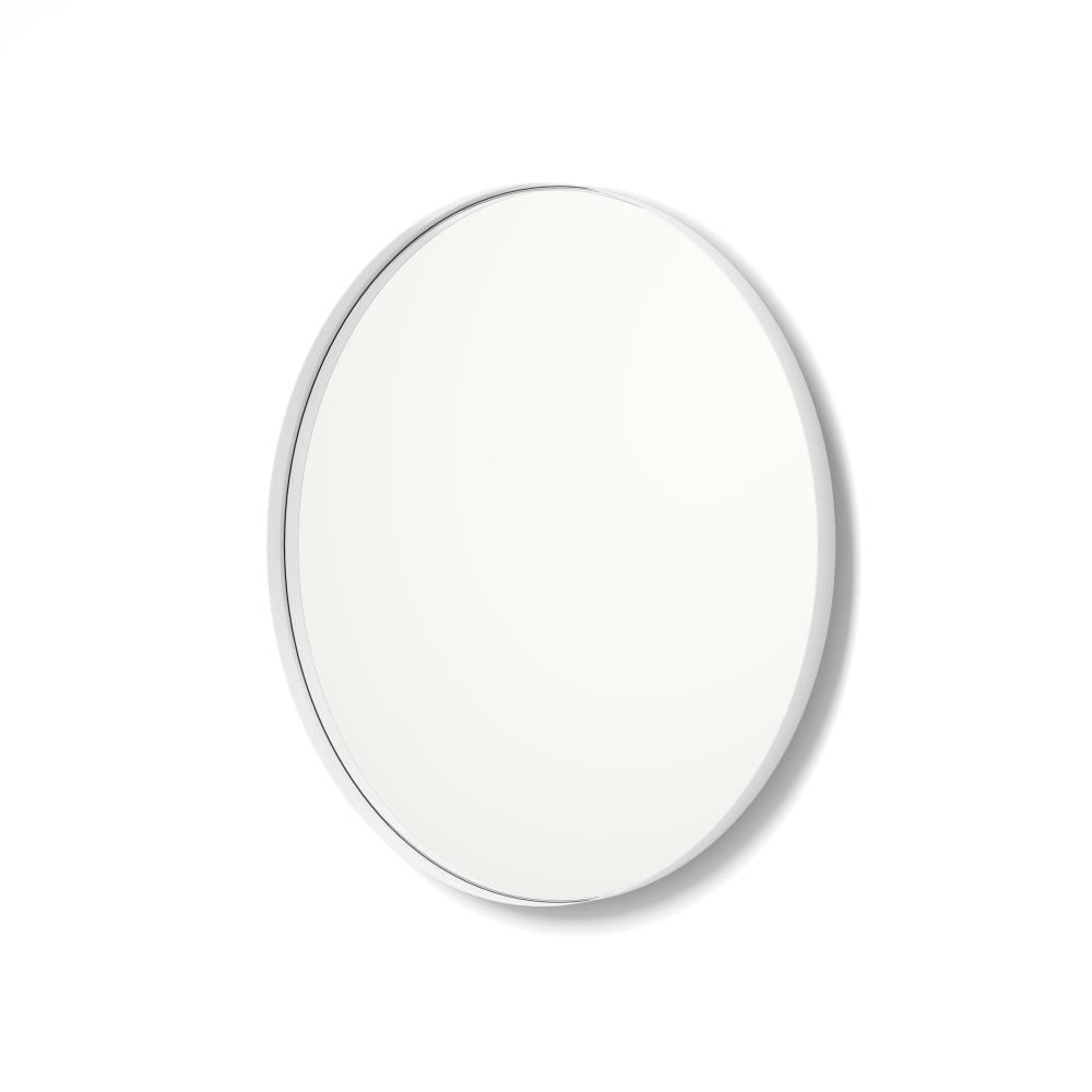 24-in x 24-in Round Bathroom Vanity Mirror (White) | - Better Bevel 20053