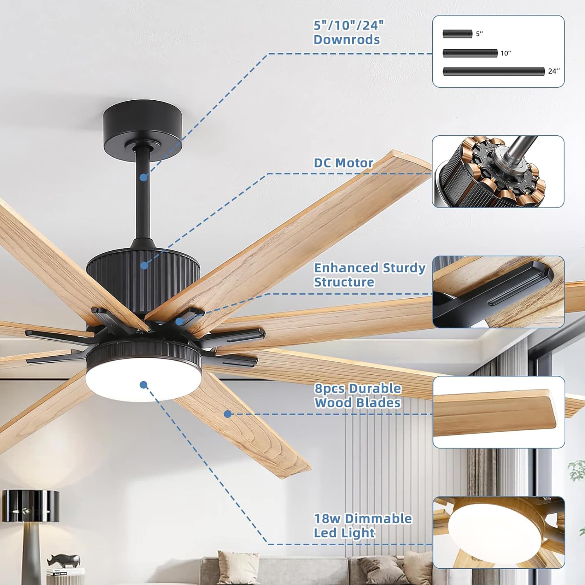Fun Orange FUN25CF15 Ceiling-Fans - View #2