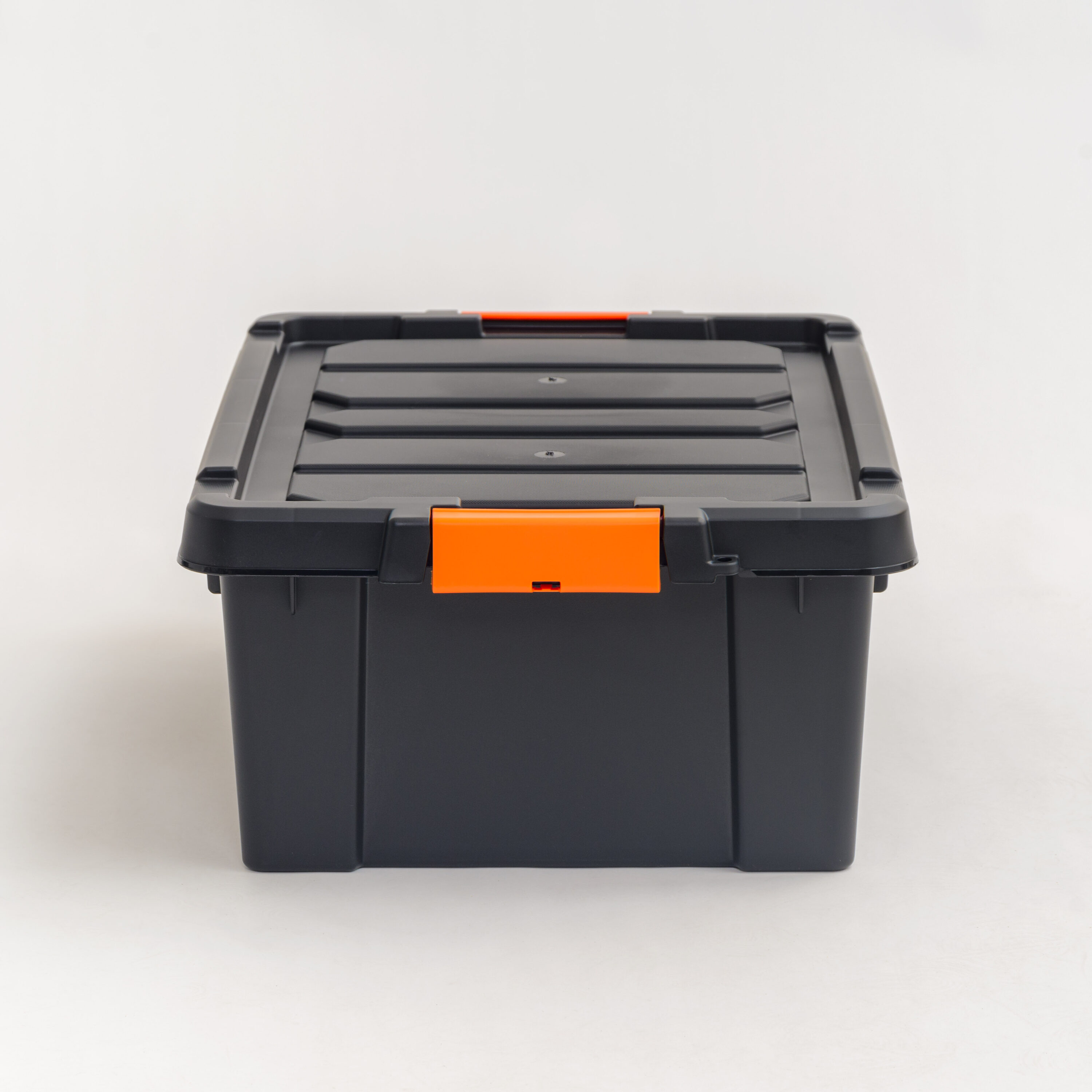 IRIS 4-Pack Medium 11-Gallon (45-Quart) Black, Orange Tote with