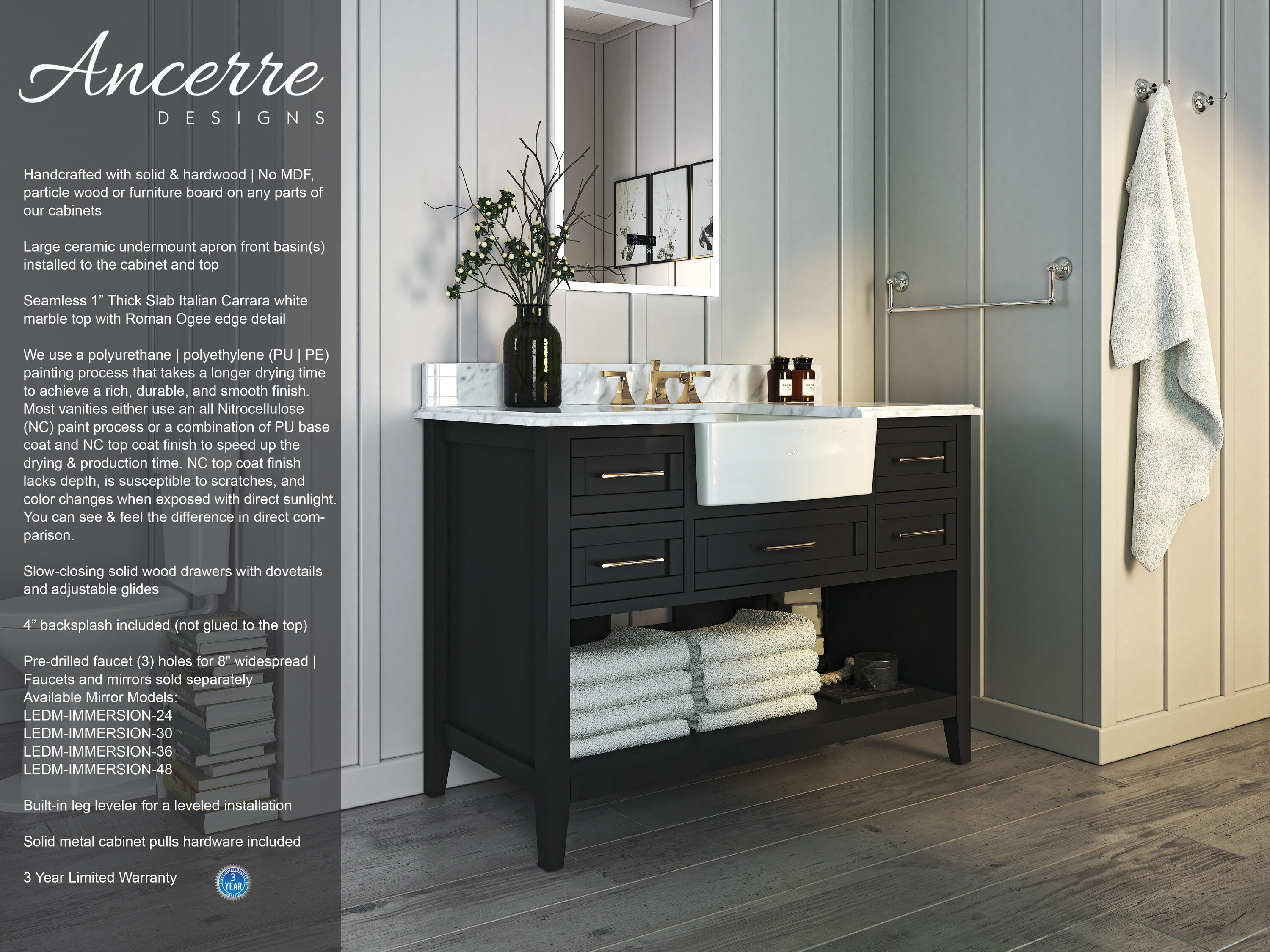 Ancerre Designs VTS-HAYLEY-48-BO-CW Bath-Vanity-Combo - View #2