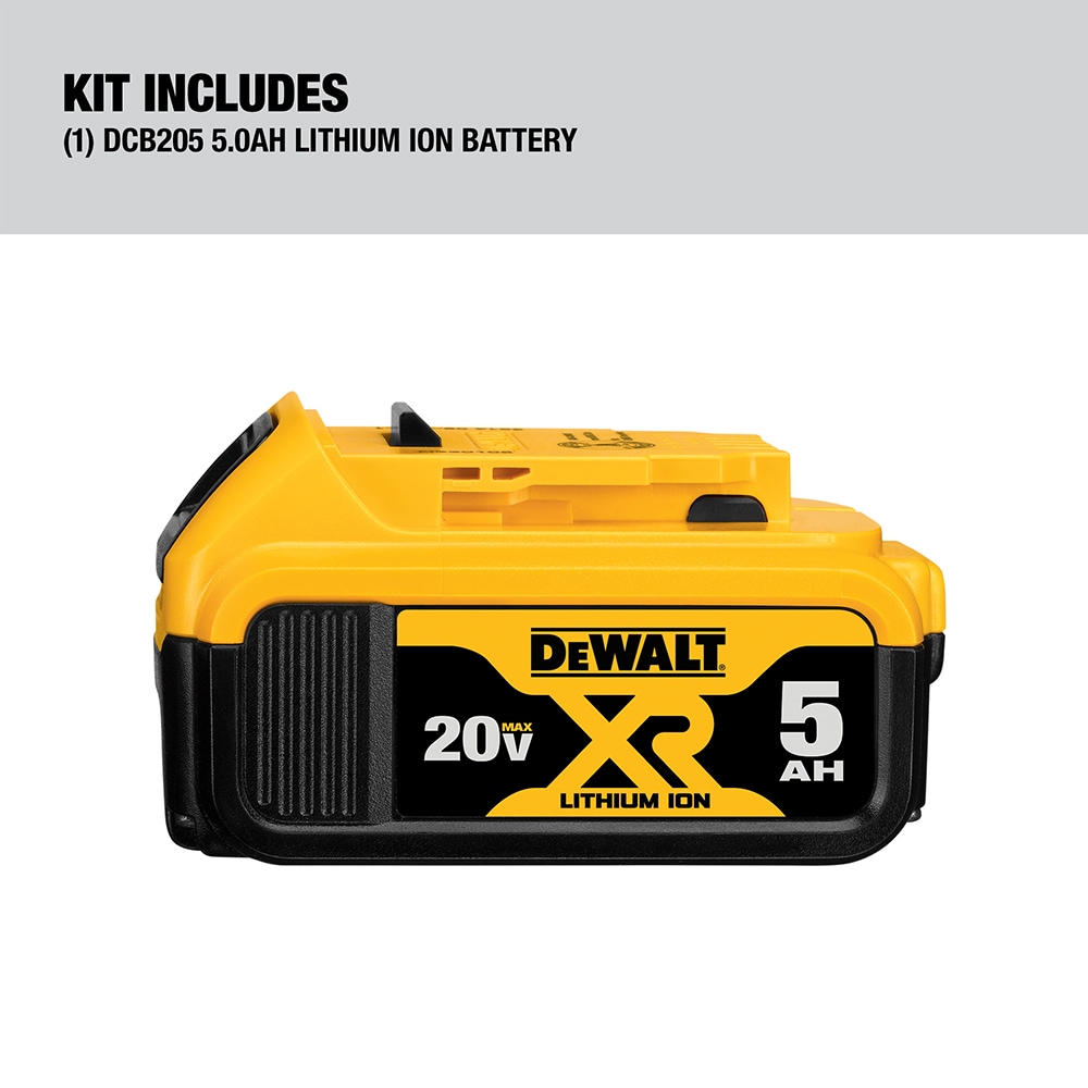 woonadres vieren Manieren DEWALT XR 20-Volt 5 Amp-Hour; Lithium Power Tool Battery in the Power Tool  Batteries & Chargers department at Lowes.com