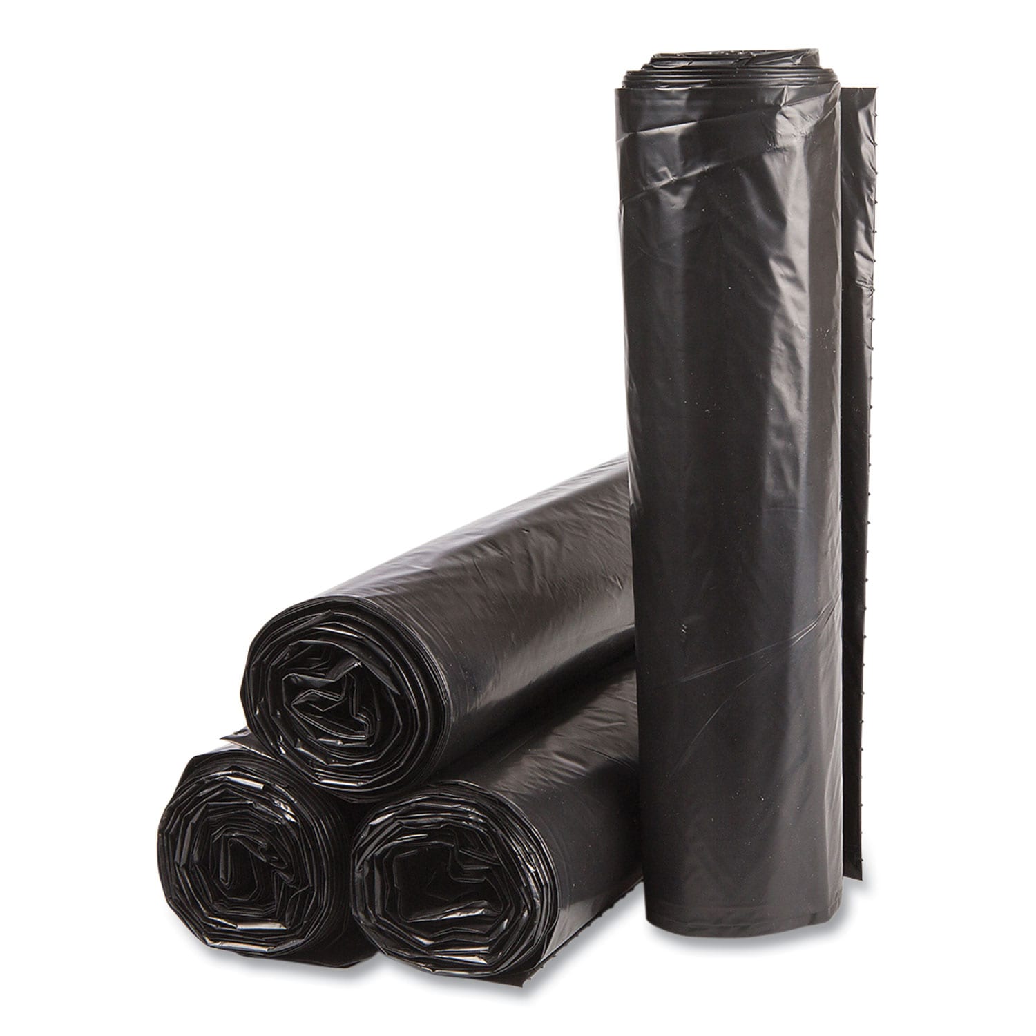 Inteplast Group Building Products IBSVALH4048K22 45-Gallons Scent free Black Indoor Plastic Can Twist Tie Trash Bag 150 -Count