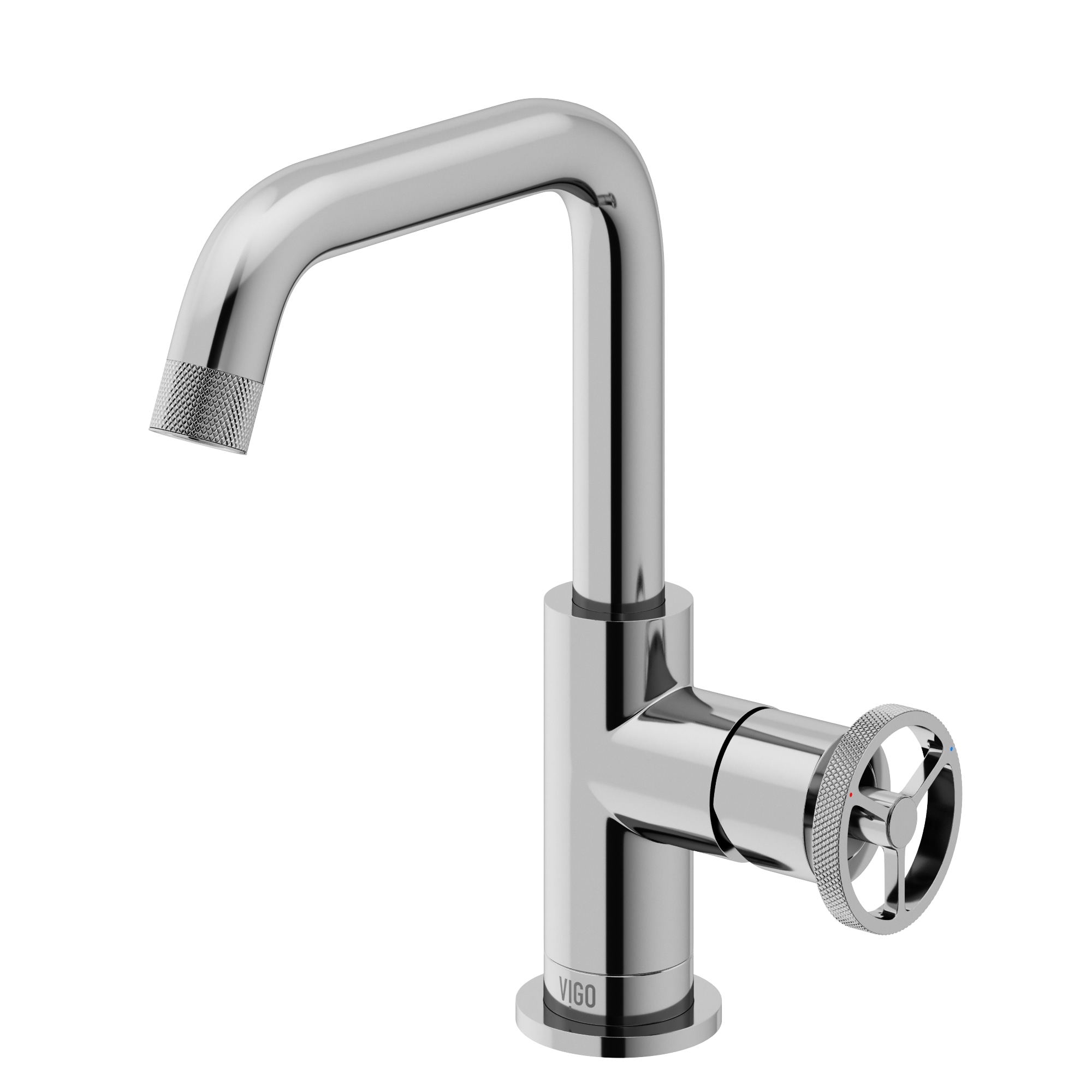 VIGO VG01047CH Cass Chrome Single hole 1-handle WaterSense High-arc Commercial/Residential Handle Bathroom Sink Faucet