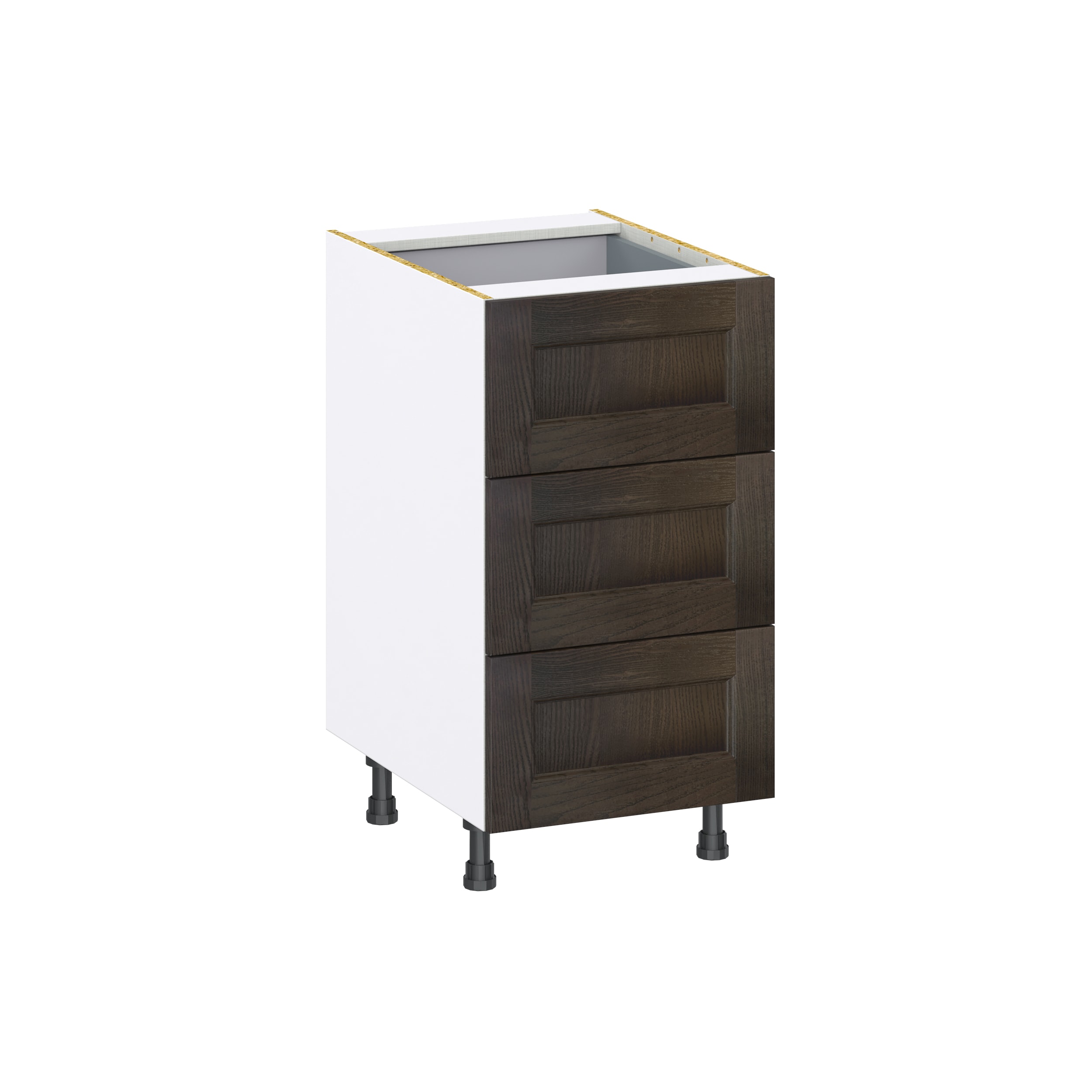 Hugo&Borg Montclaire 18-in W x 34.5-in H x 24-in D Wood 3-Drawer Base Fully Assembled Cabinet (Recessed Panel Style)