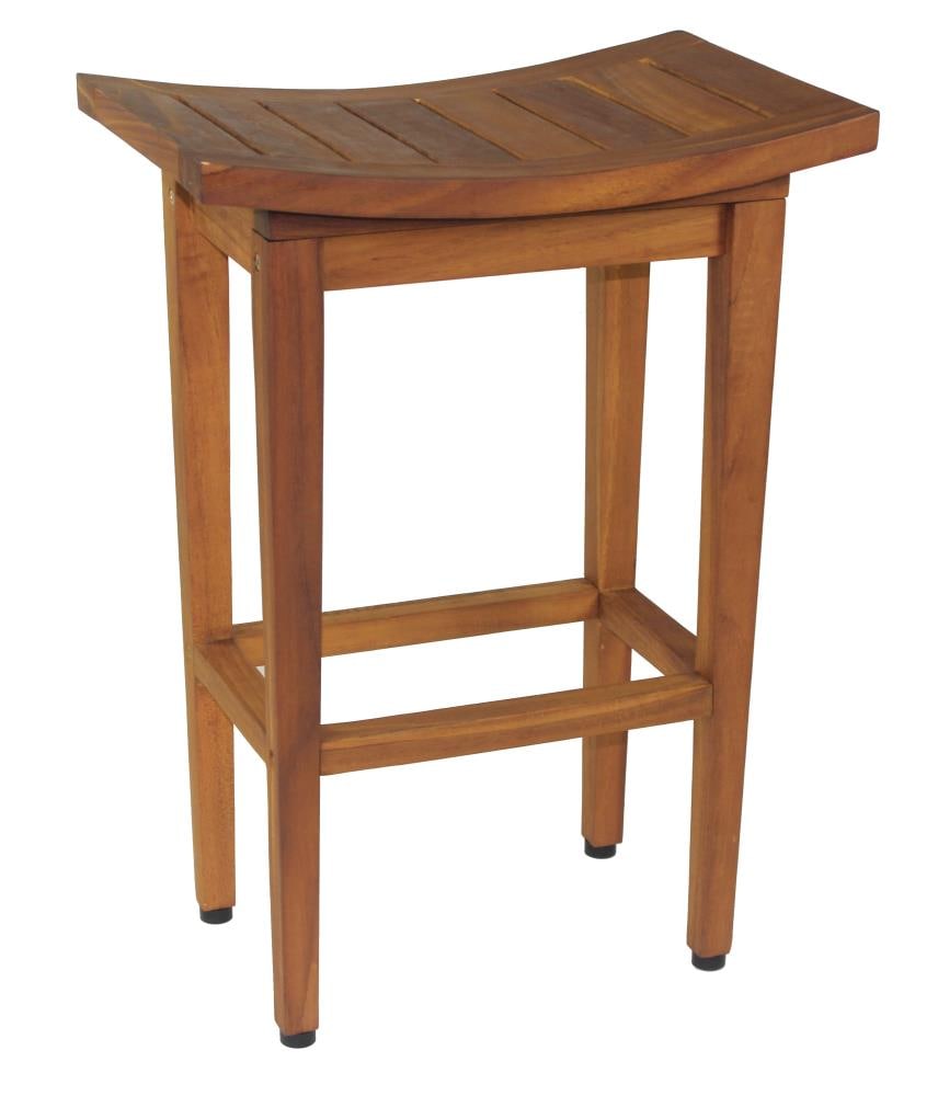 AquaTeak 375 Maluku Teak Oil 24.0-Inches H Counter height Bucket seat Wood Bar Stool