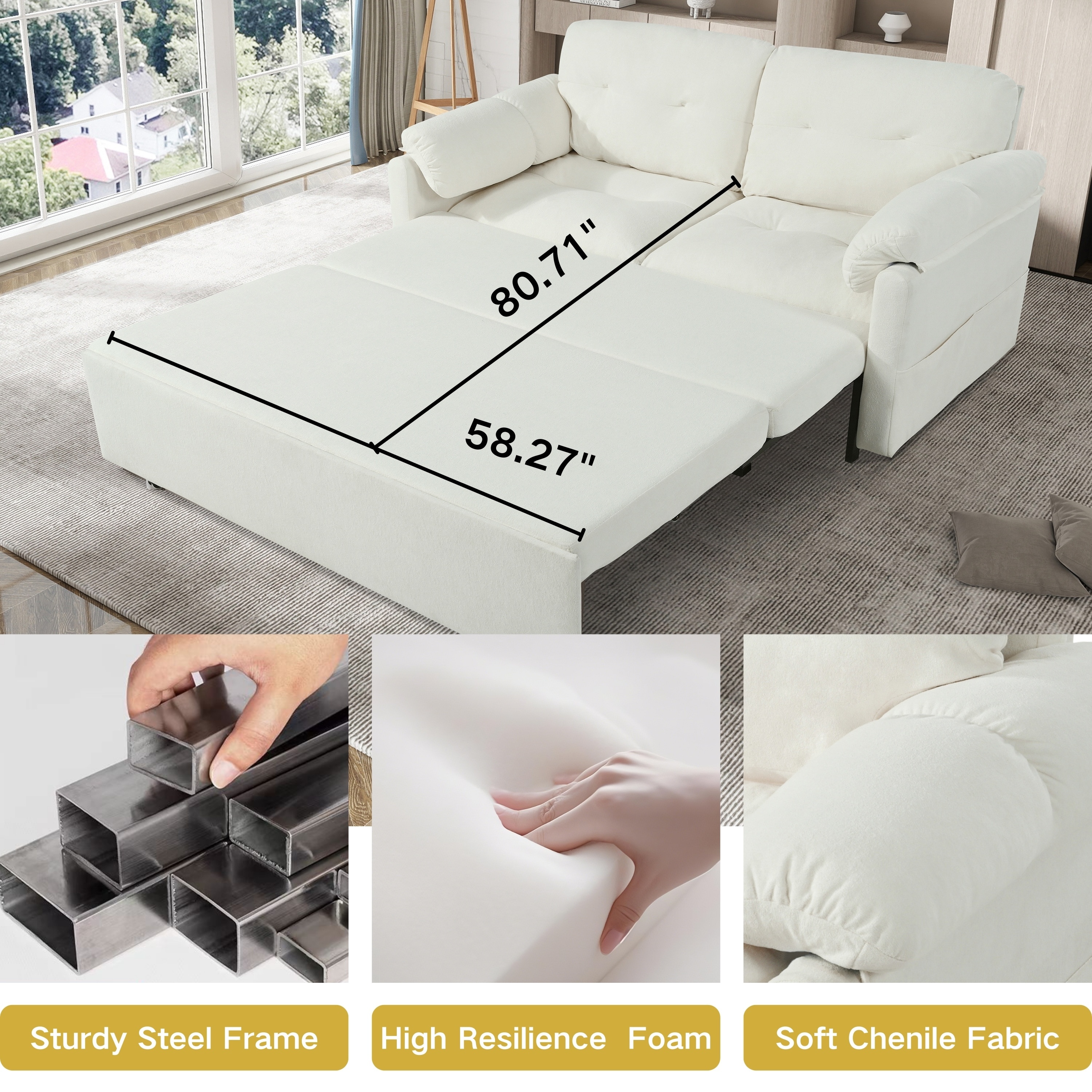 SINOFURN SYA010285WT Sofas-Loveseats - View #5