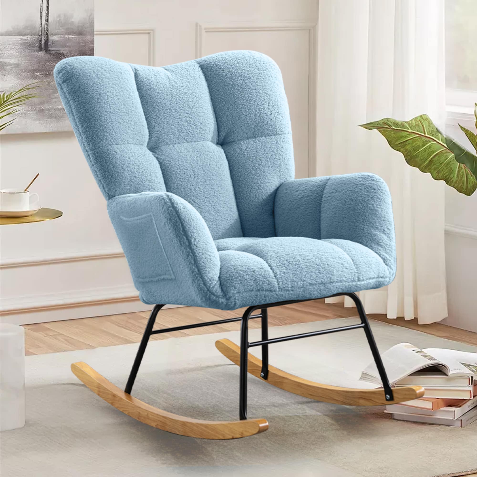 Mondawe MO-JC21132 Modern Blue Rocking Chair