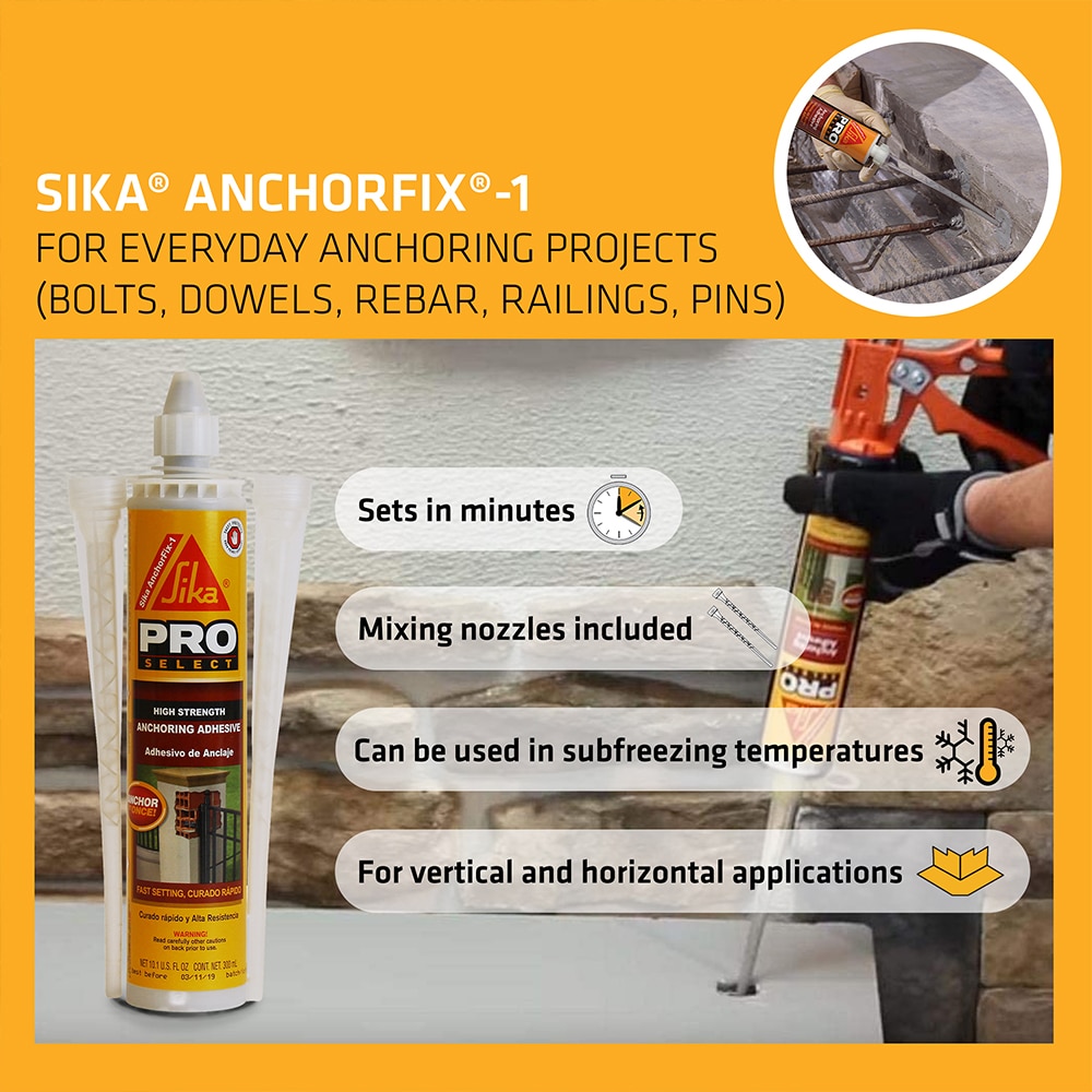 Sika Anchoring Adhesive (Actual Net Contents: 10.1-fl oz) in the Anchoring  Adhesive department at