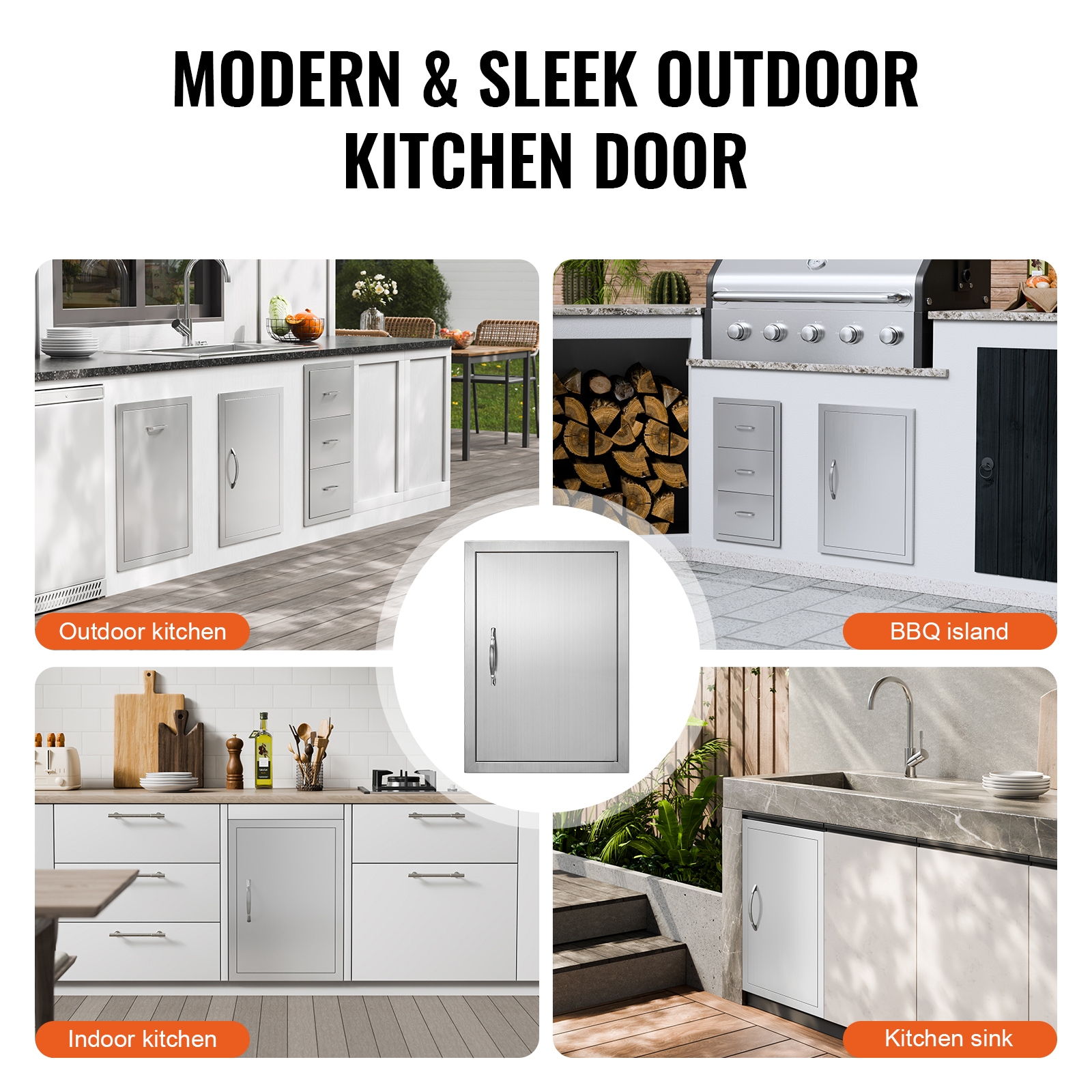 Stainless Steel Outdoor Kitchen BBQ Access Door