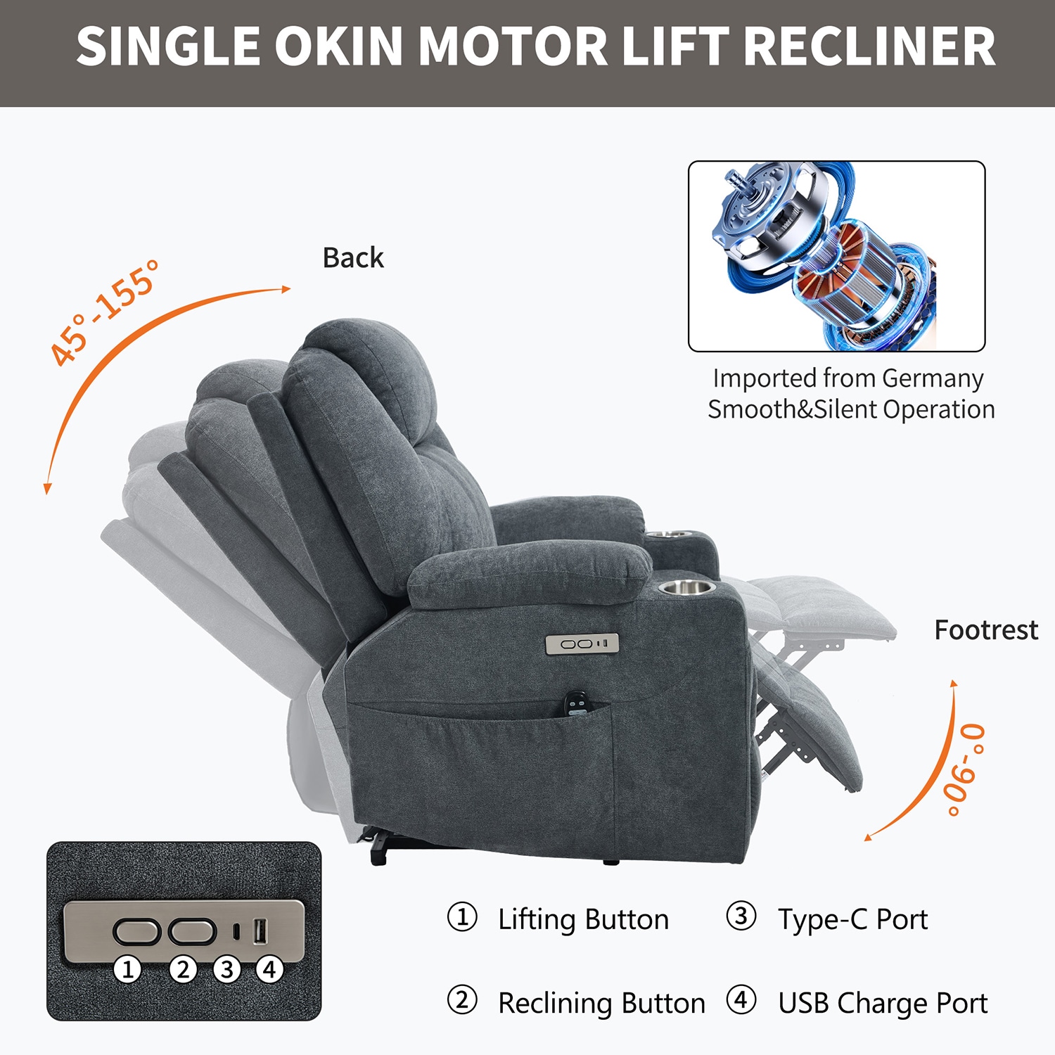 GZMR GZ-QN08GR recliners - View #2