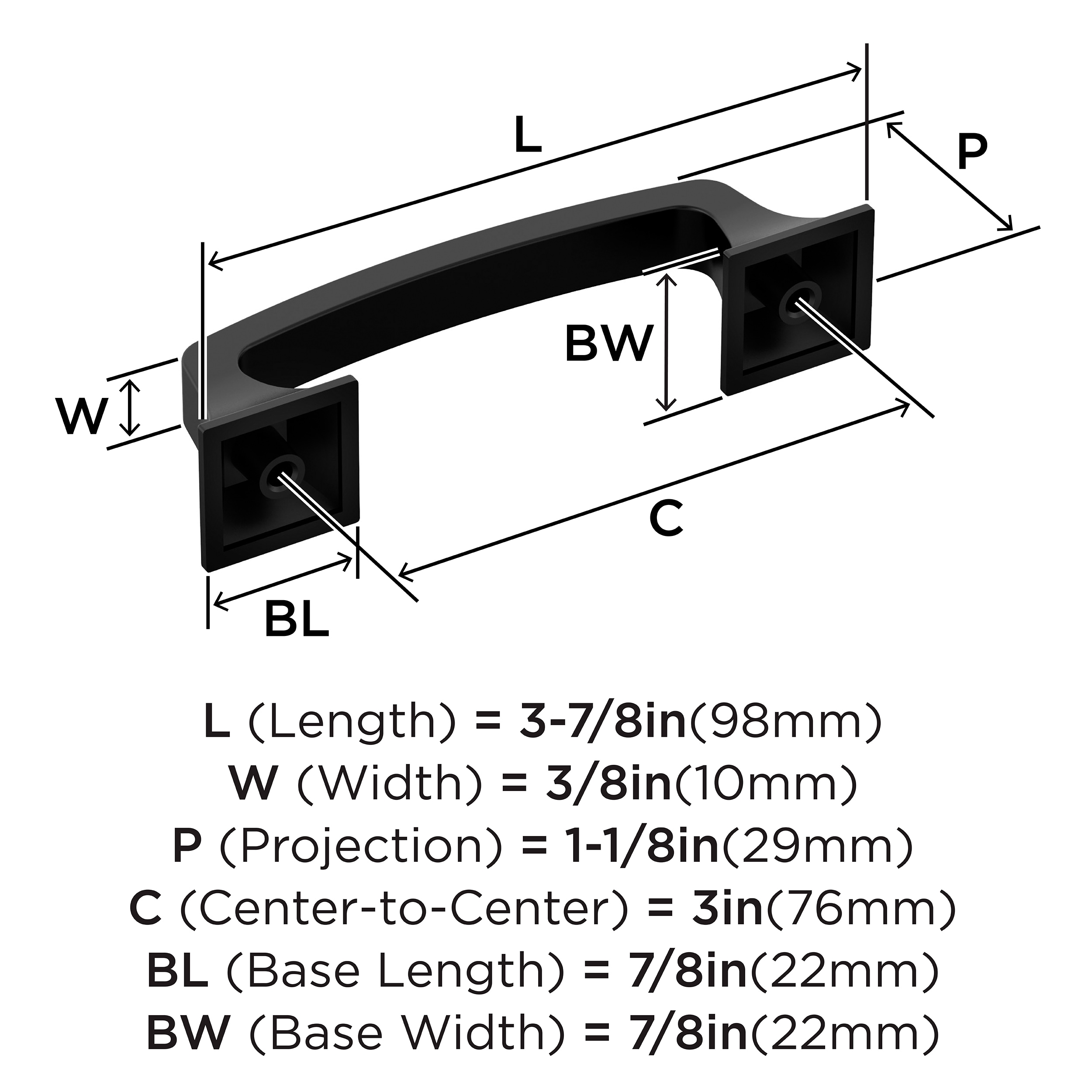 Amerock BP36778FB Cabinet-Pulls - View #4