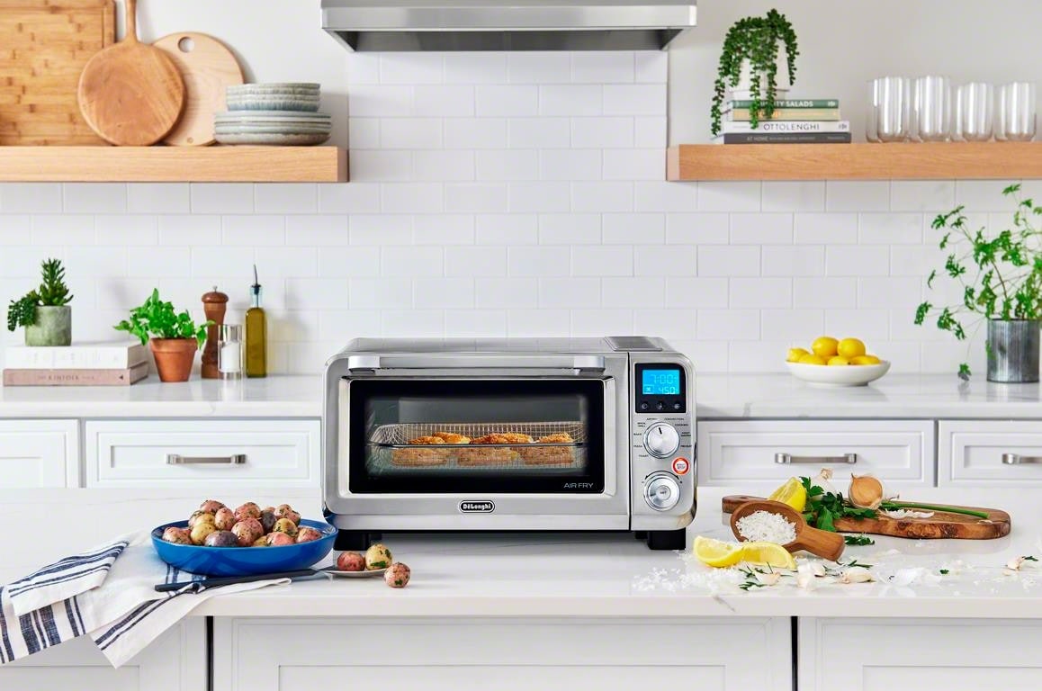  De'Longhi EO241264M 10-in-1 Digital AirFryer ,True Convection  Toaster Oven with internal light, Grills, Broils, Bakes, Roasts, Reheats,  preset for Cookie & Pizza, 1800-Watts, Stainless Steel, XL 24L : Everything  Else