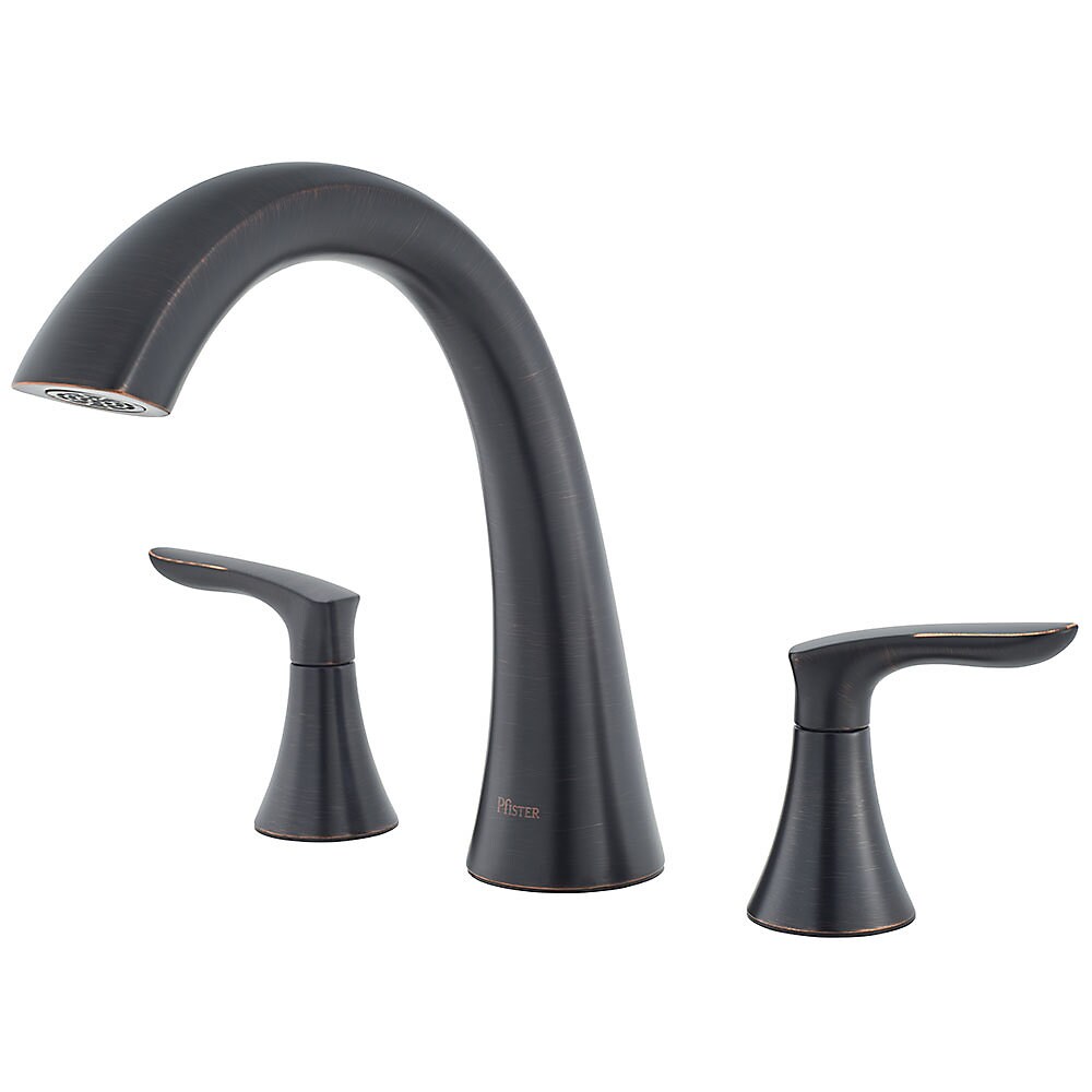 Pfister Weller Tuscan Bronze 2 Handle Deck Mount Roman High Arc Bathtub Faucet At 7456