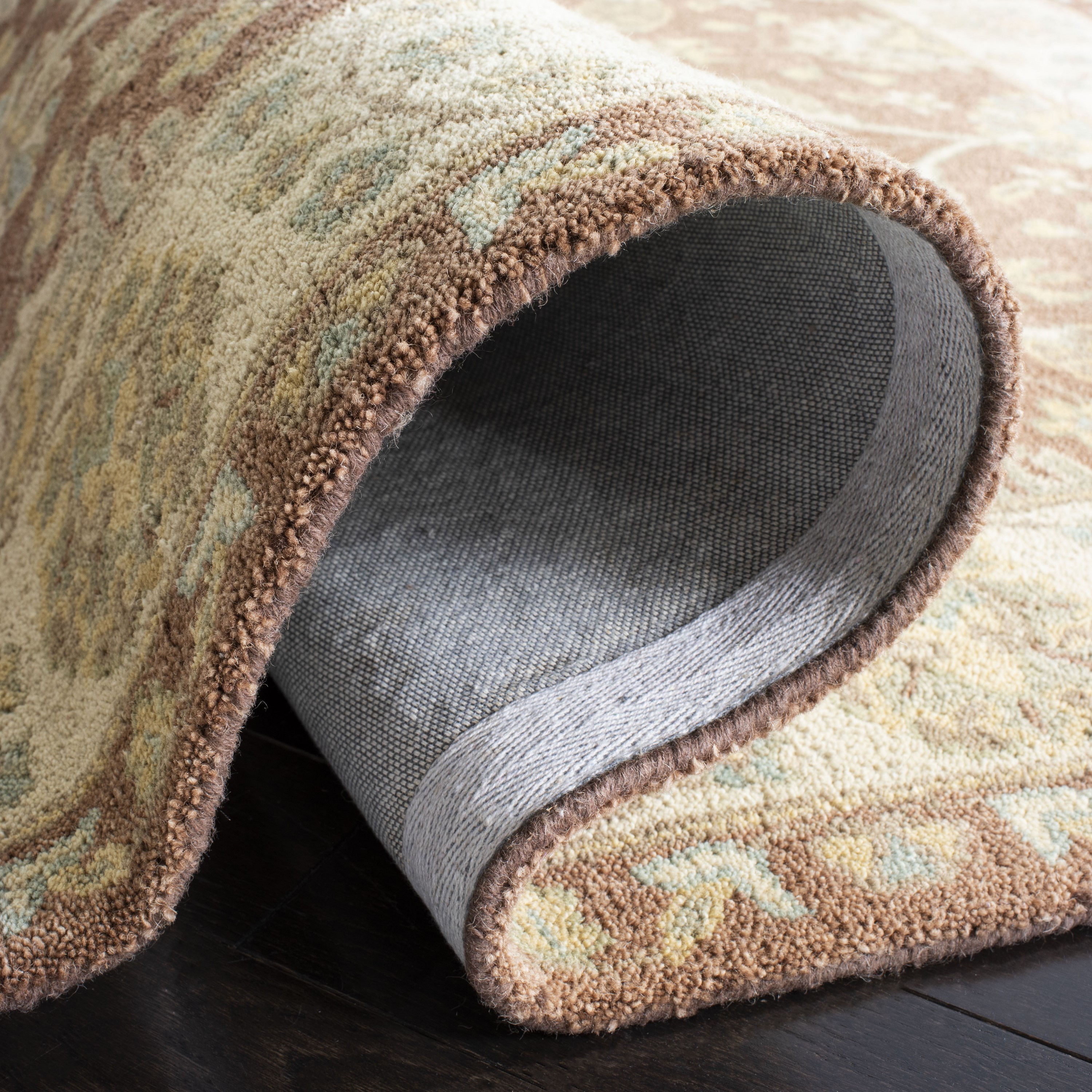 Handmade Brown and Taupe Wool Runner Rug