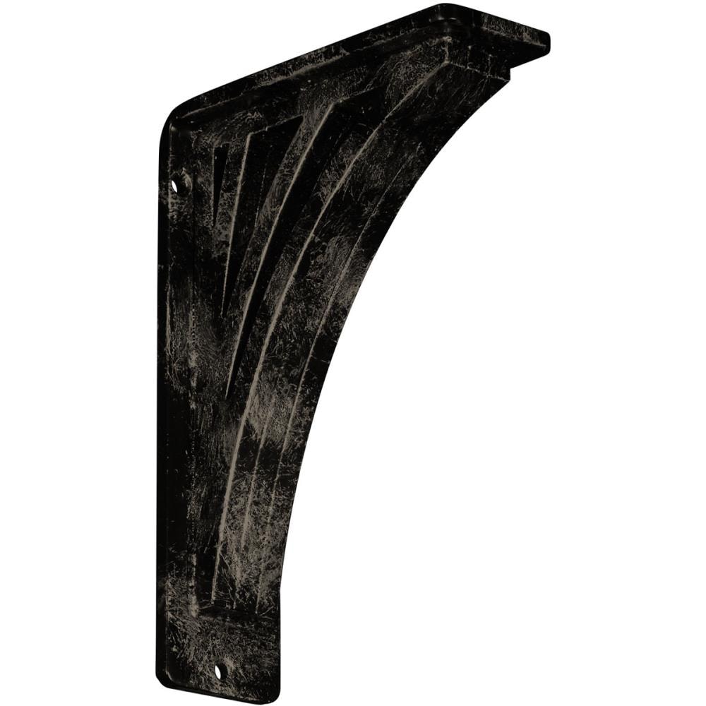 Ekena Millwork BKTM02X05X08TNEAPG Nevio 5.5-in x 2-in x 8-in Antique gold Wrought iron Mounting bracket