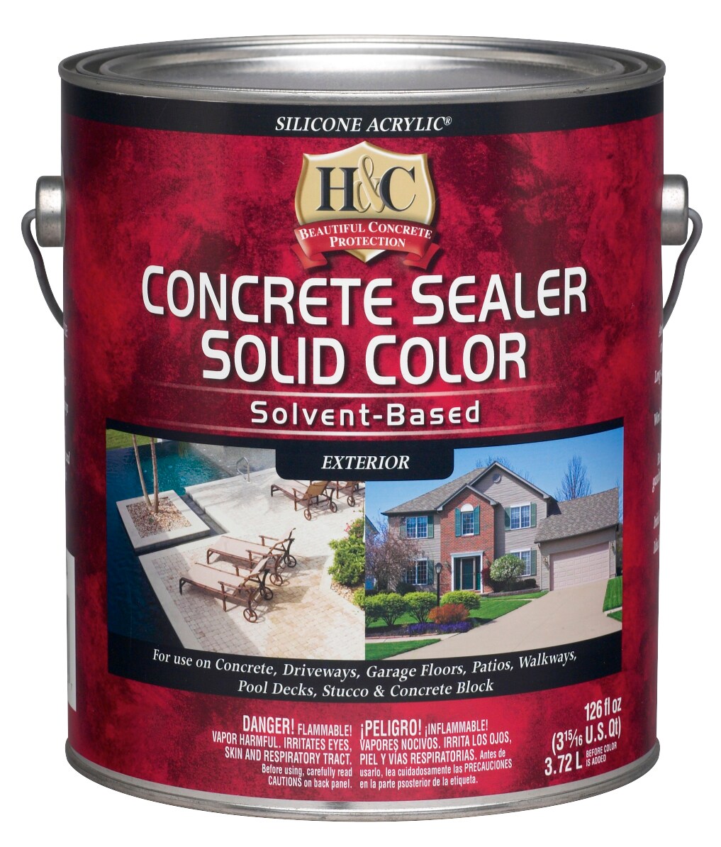 H&C Tintable Clear Solid Concrete Sealer (1Gallon) in the Concrete