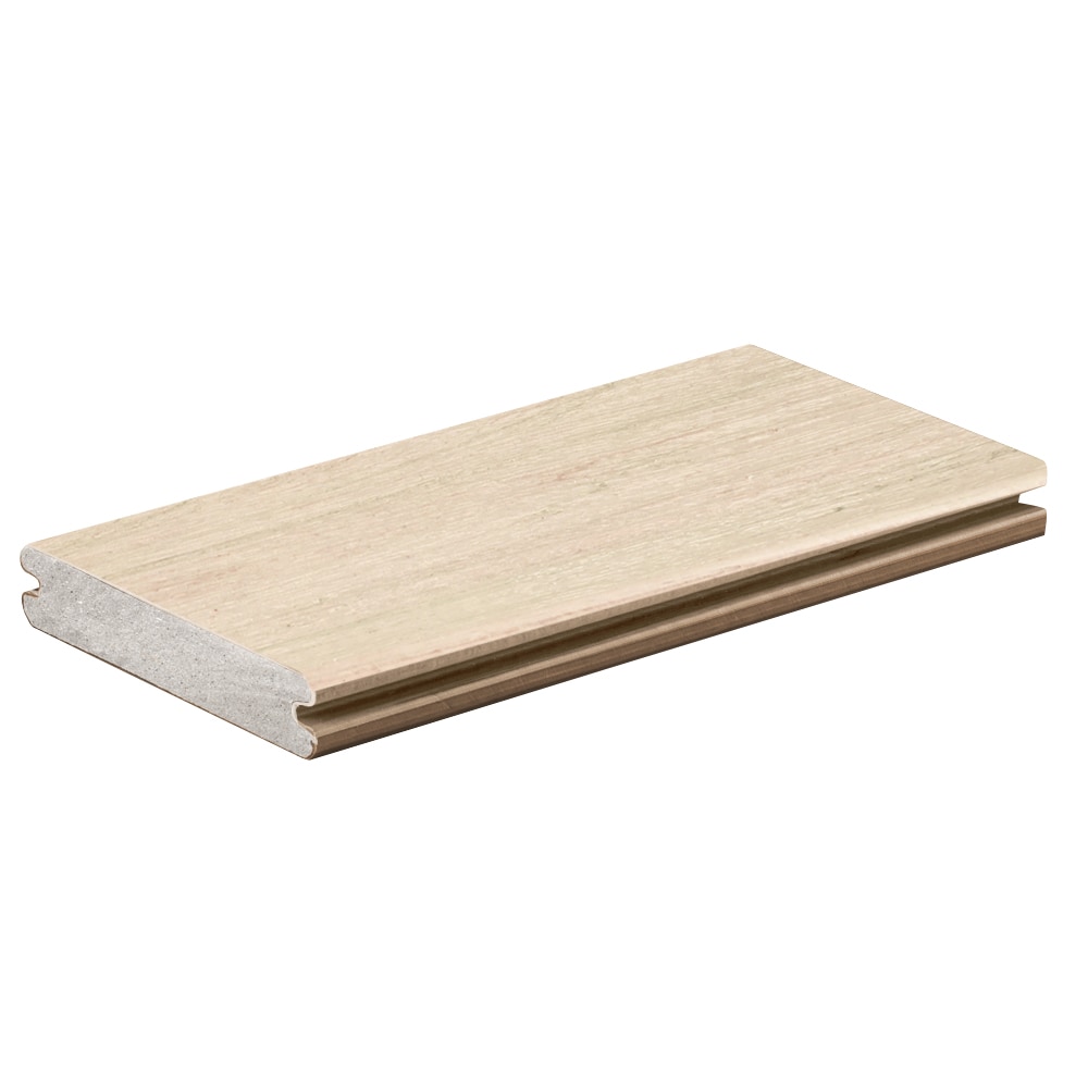 Legacy 5/4-in x 6-in x 20-ft Whitewash Cedar Grooved Composite Deck Board in Off-White | - TimberTech LCGV5420WC