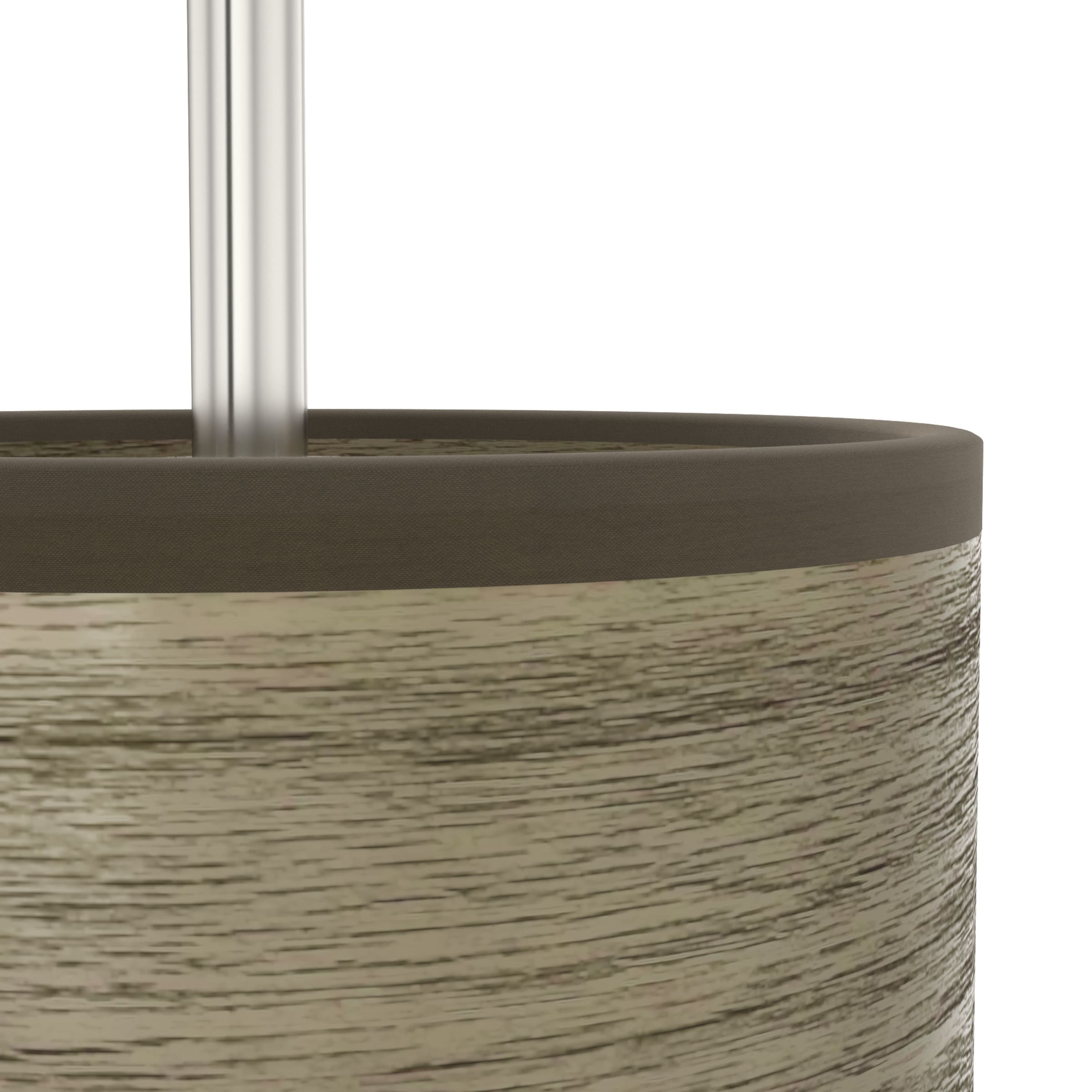 Warm Grey Oak and Brushed Nickel Mini Pendant Light