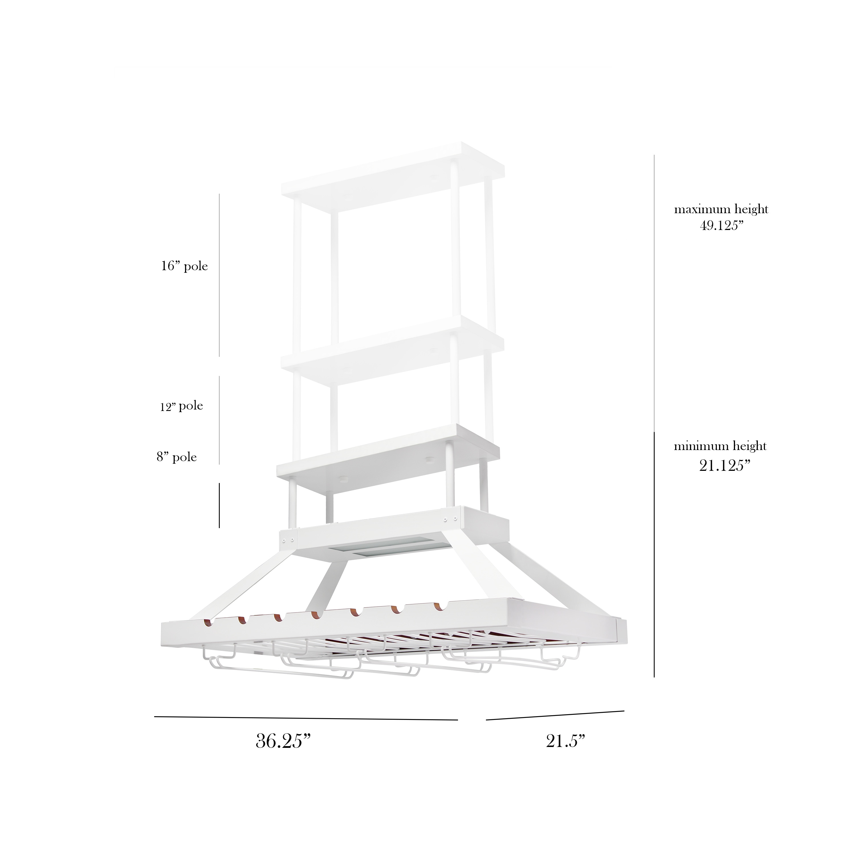Elegant Designs WR1000-WHT Wine-Racks - View #3