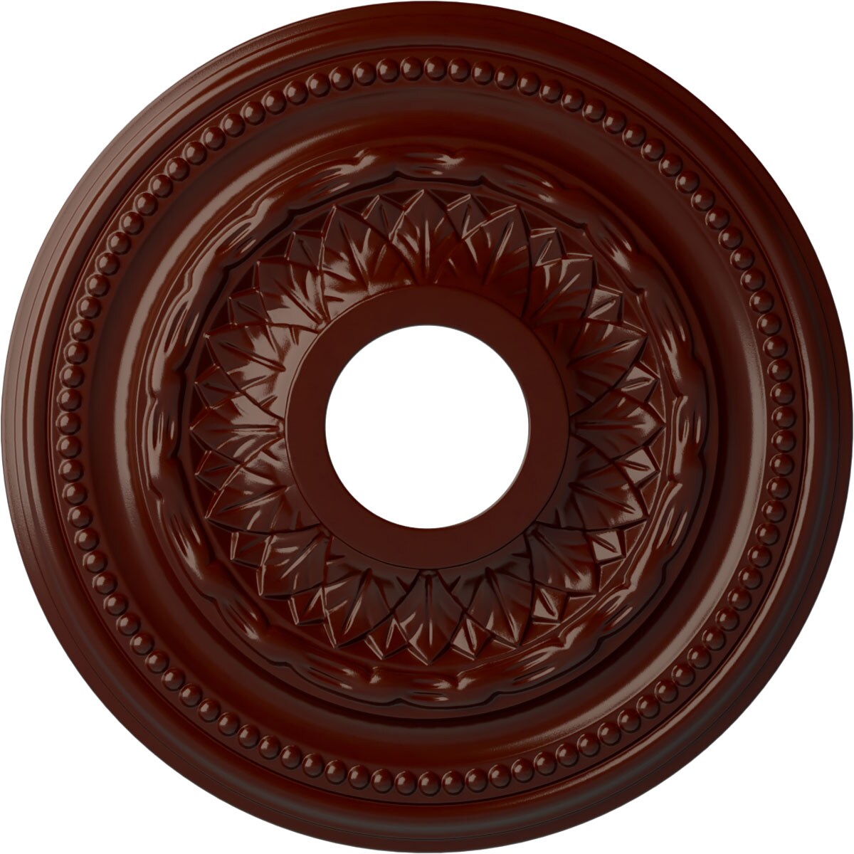 Ekena Millwork CM15GABMF Galway 15.75-in W x 15.75-in L Painted Brushed Mahogany Polyurethane Whole Ceiling Medallion