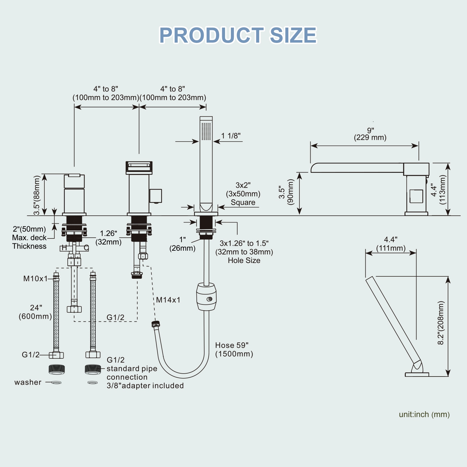 WOWOW 3080400-LW Roman-Tub-Faucets - View #10