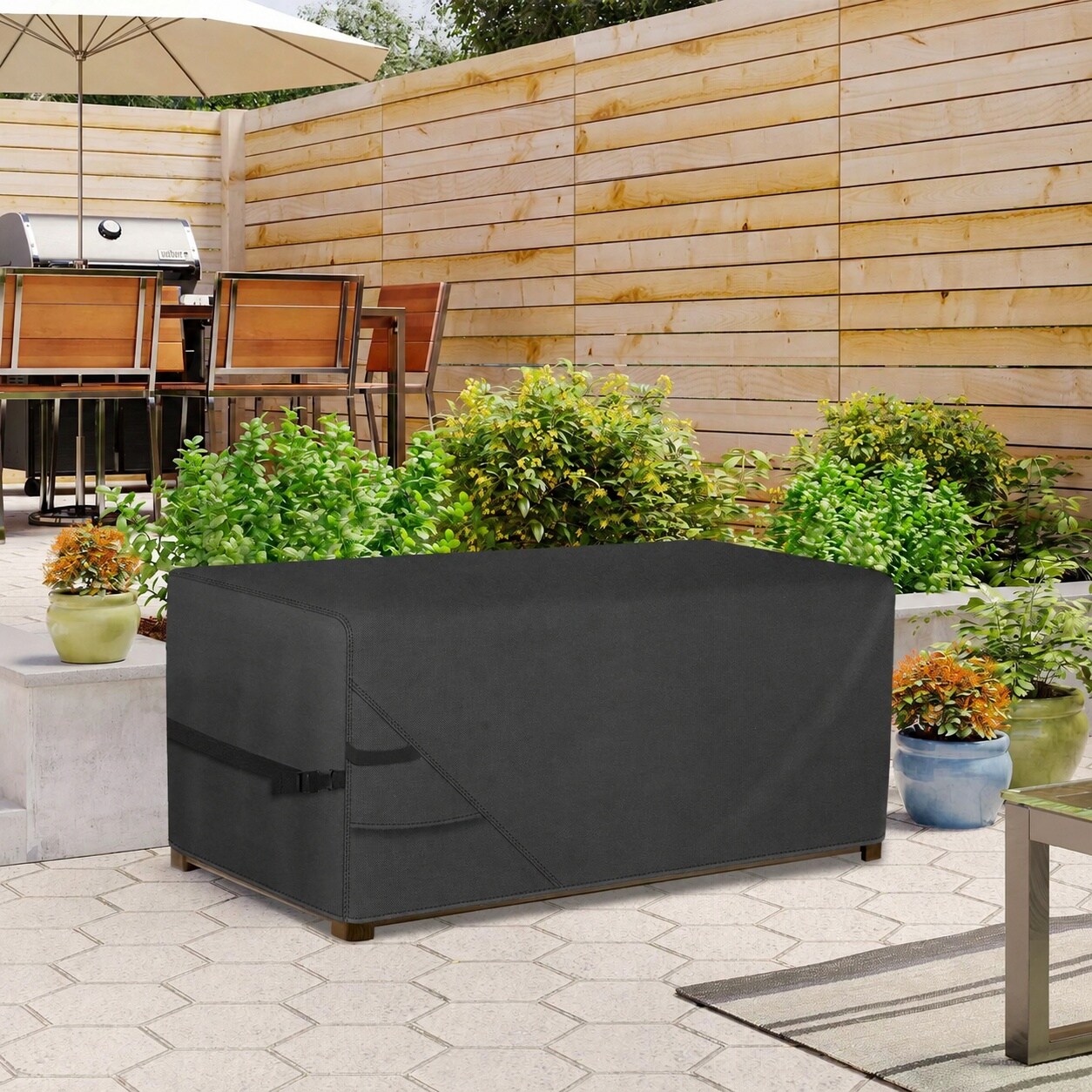 Lukvuzo Patio Deck Box Storage Cover 600D Waterproof Tear Resistant ...