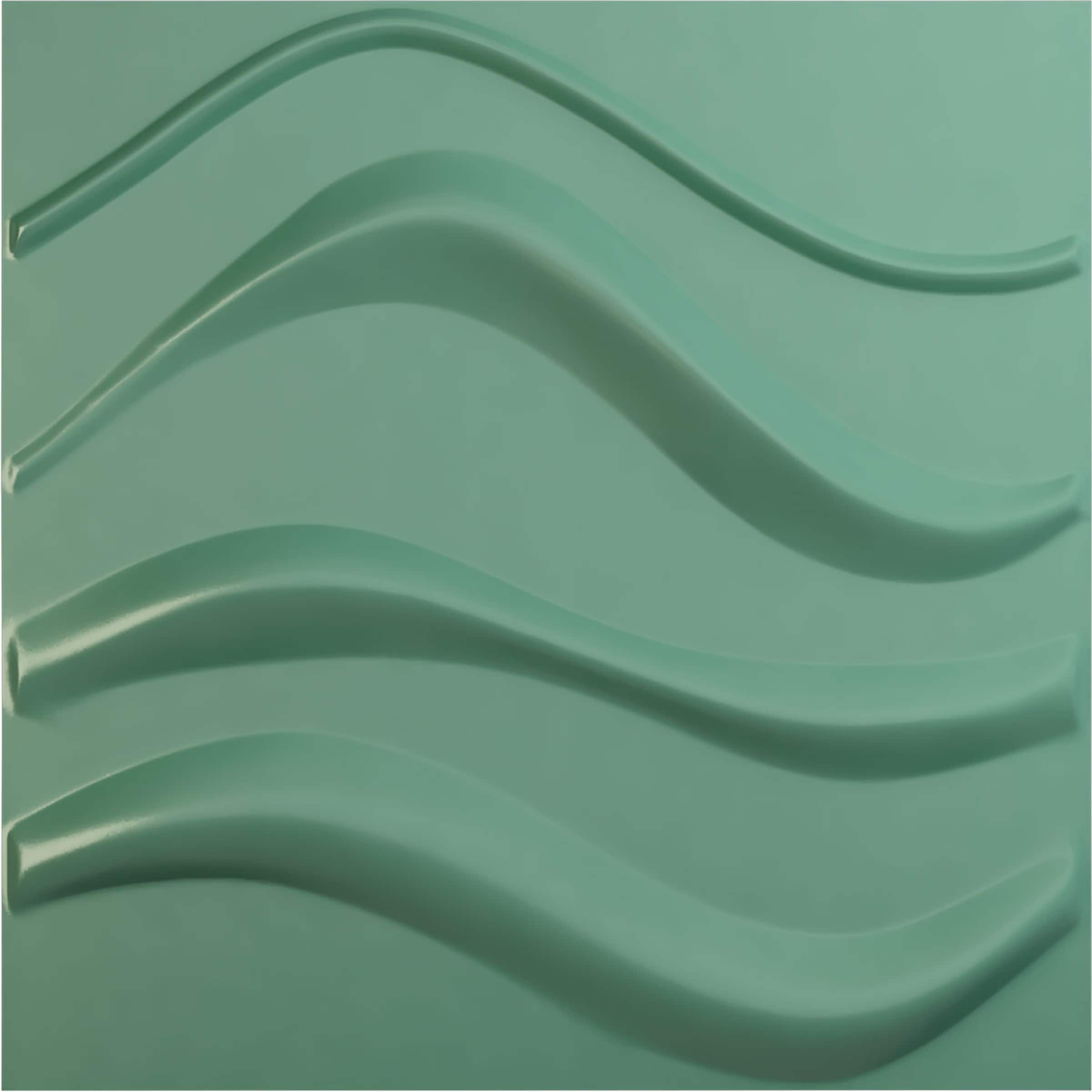 Ekena Millwork WP20X20WVFSM 19-5/8-in x 19-5/8-in Embossed Paintable/Stainable Green PVC Wall Panel (