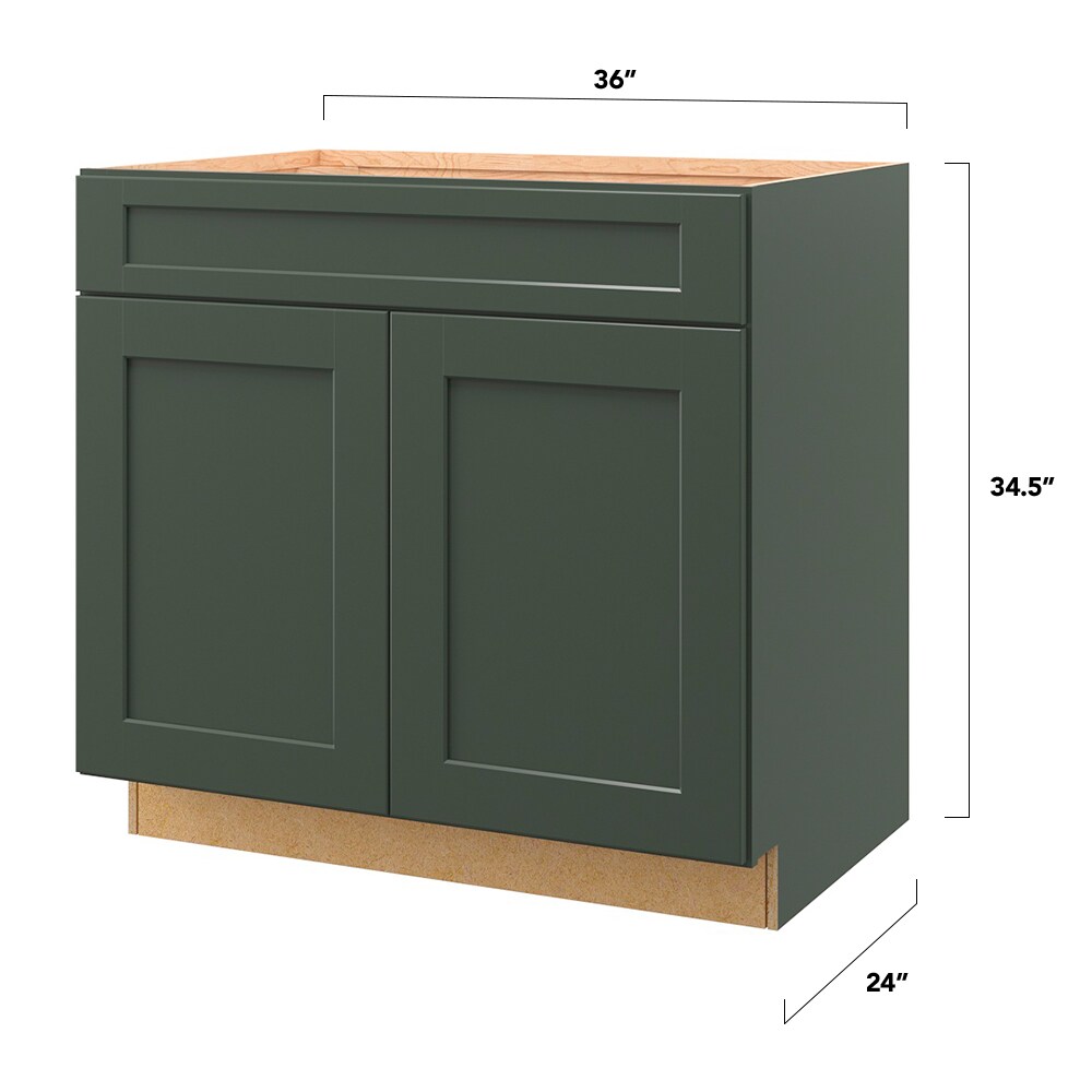 Design-Craft Cabinets  Sink Base Cabinet with Full-Height Doors and  Concealed Apron %