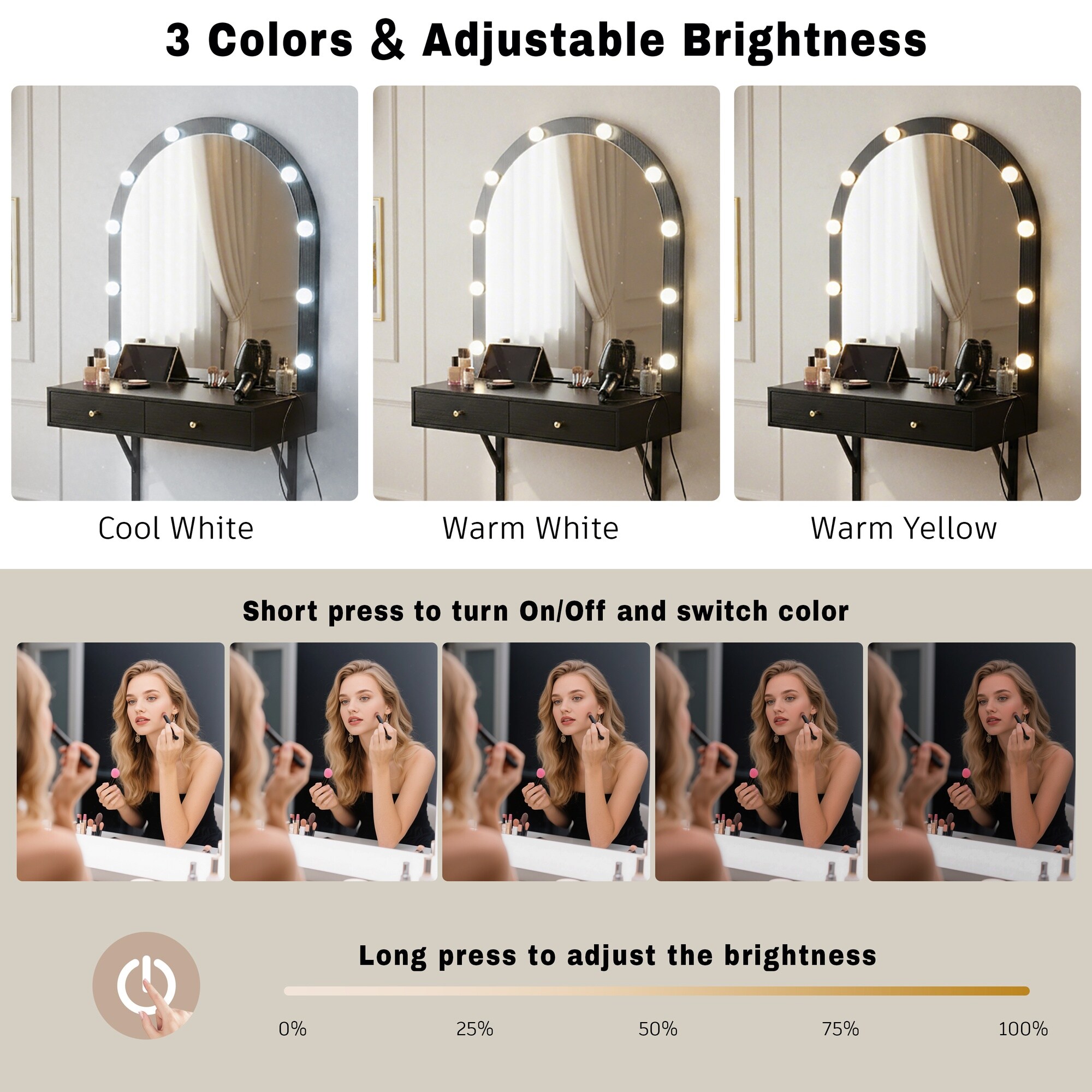 Vorene J-5GOIL07W8F1H Bedroom-Vanities - View #6