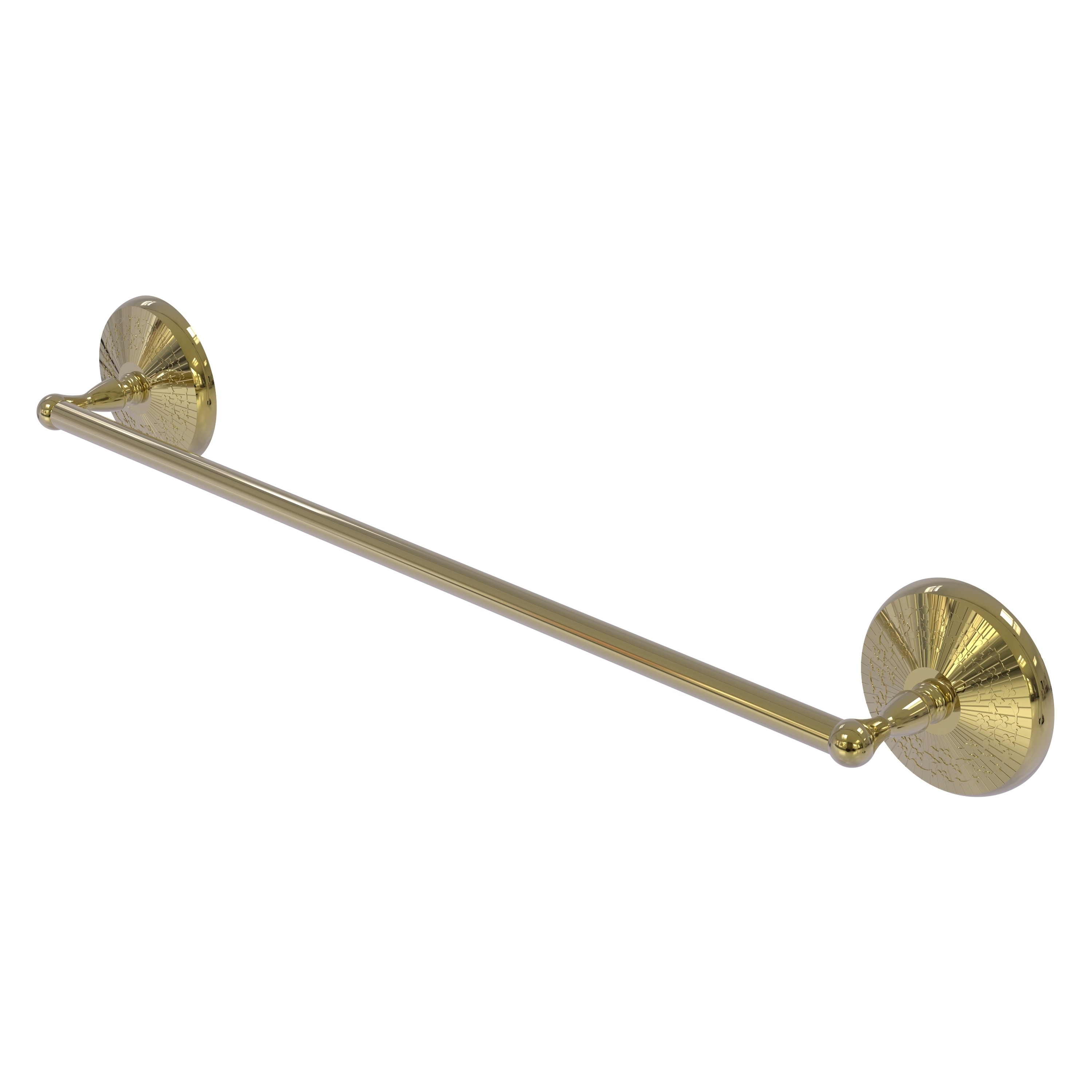 Allied Brass MC-31/36-UNL Monte Carlo 36-in Unlacquered Brass Wall mount Single Towel Bar