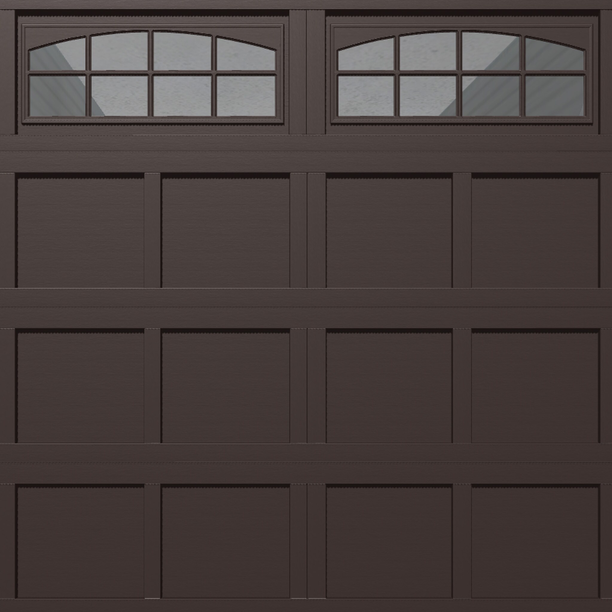 Wayne Dalton WD9405NPBRCSIII88 Classic Steel Model 9405 8-ft x 8-ft Insulated Brown Single Garage Door with Windows