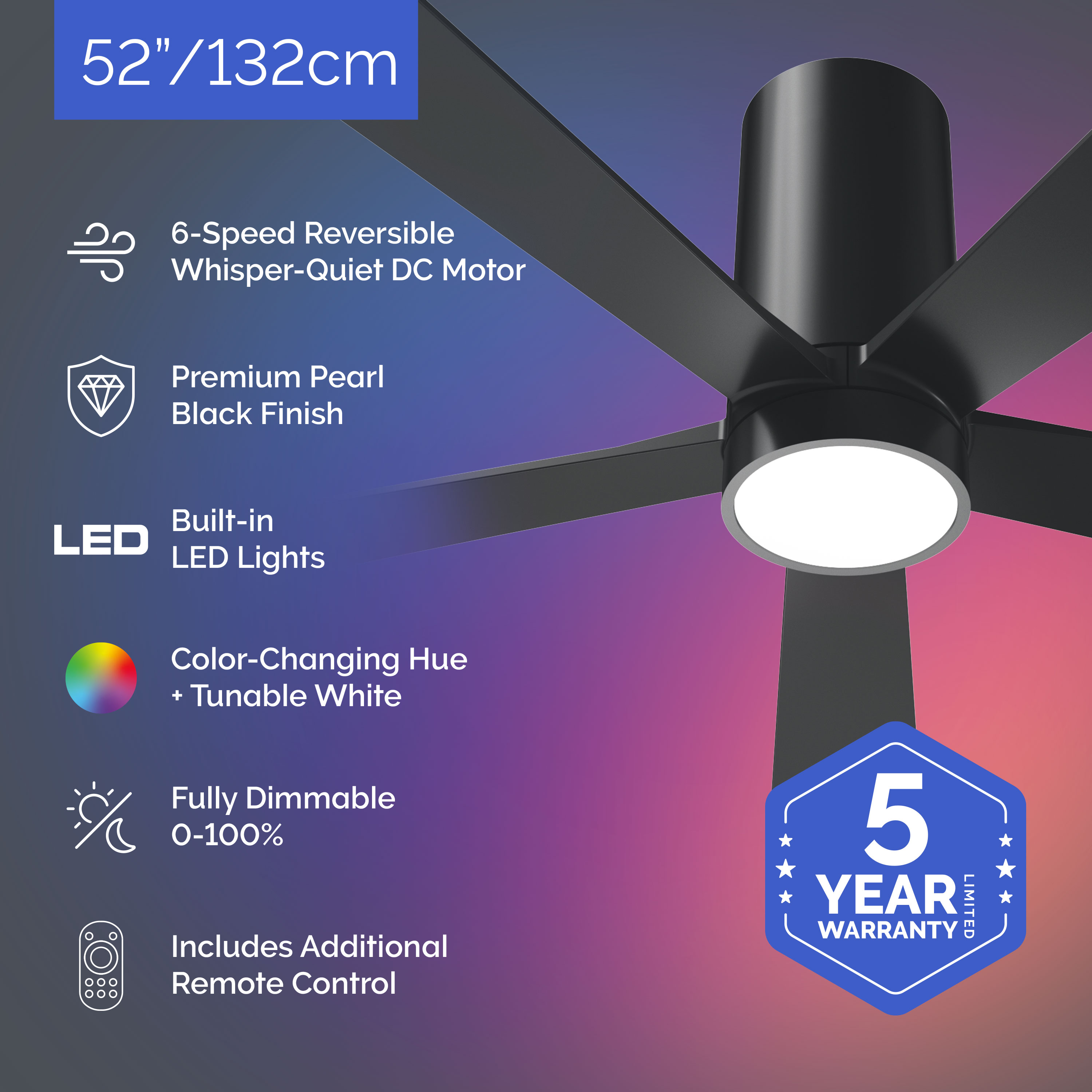 atomi smart AT2481-BB Ceiling-Fans - View #2