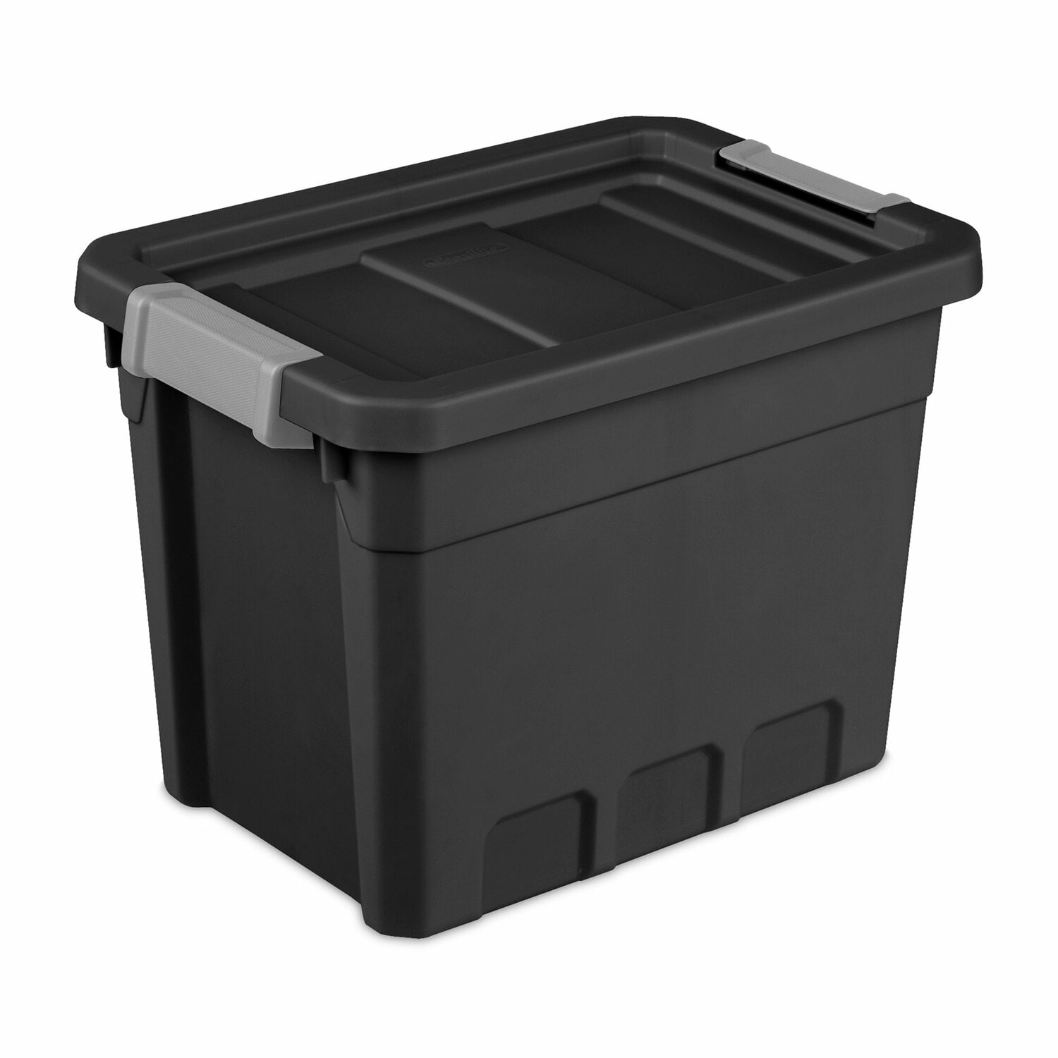 Sterilite 30 Qt. HingeLID Storage Box Plastic, Flat Gray, Set of 6