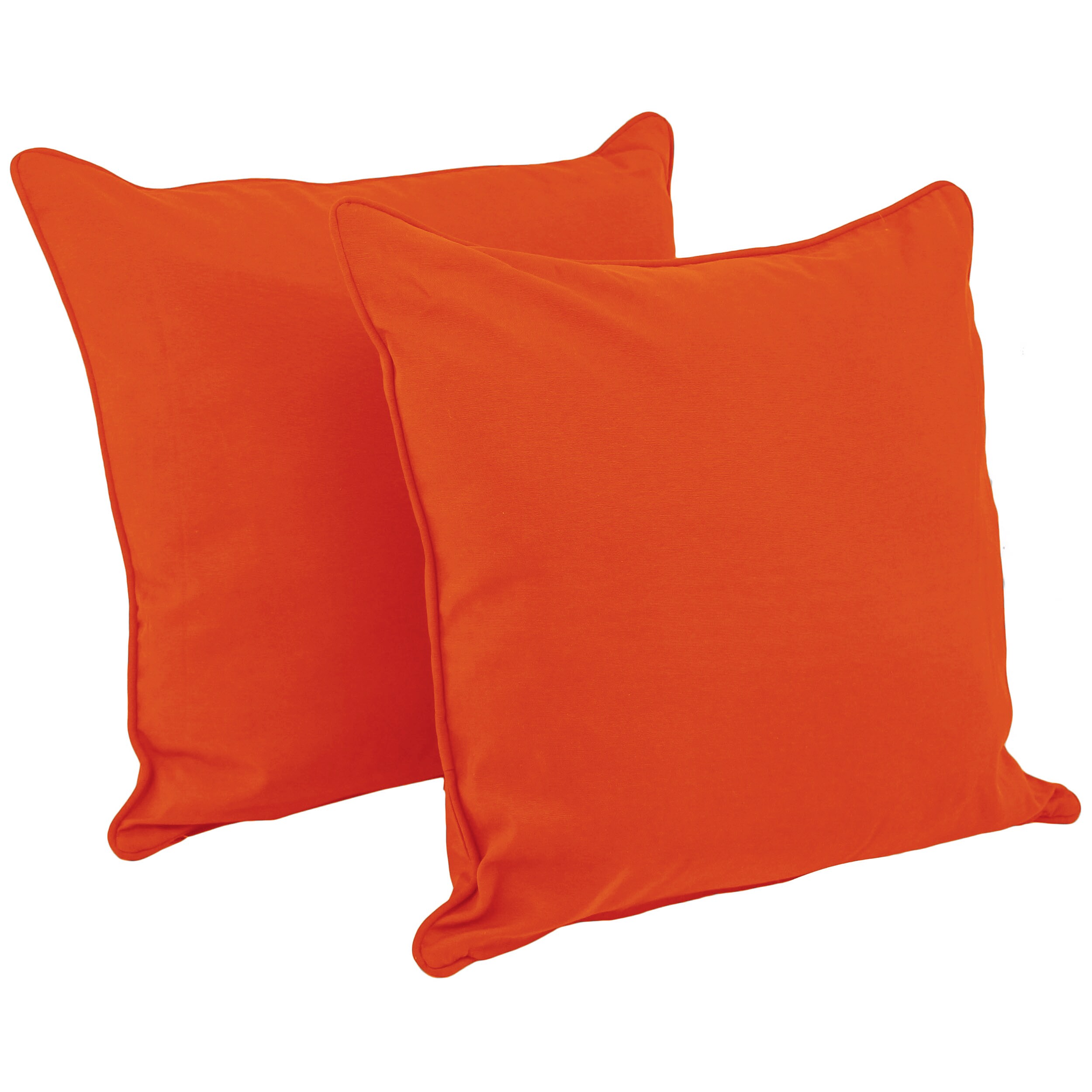 Blazing Needles 9813-CD-S2-TW-TD 2 -Piece 25-in x 25-in Tangerine Dream Square Indoor Decorative Pillow